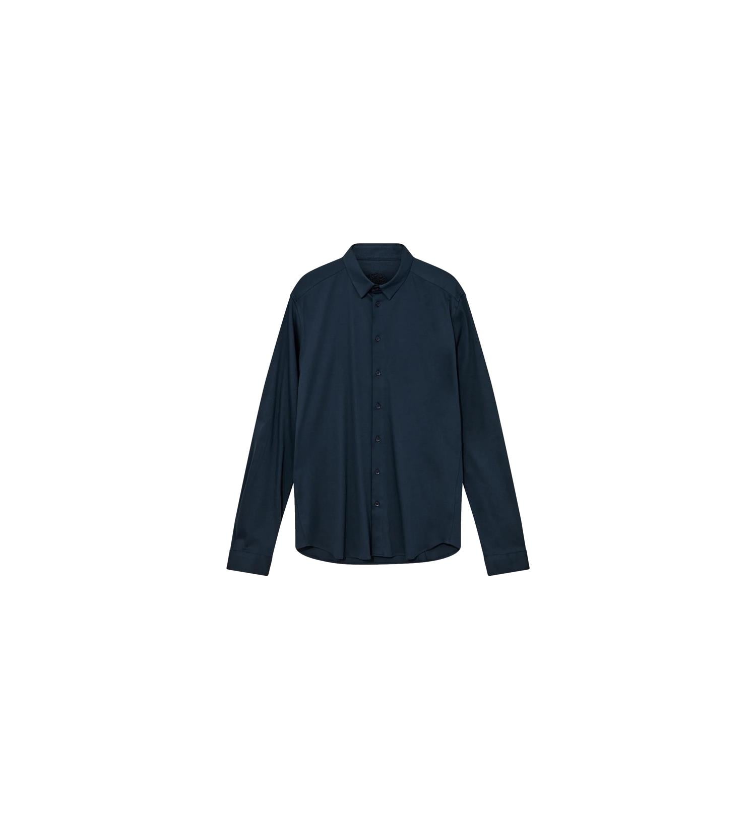 Marine blå MOS MOSH MMGMarco Jersey-genser med rund hals og lange ermer, myk og komfortabel for hverdagsbruk.