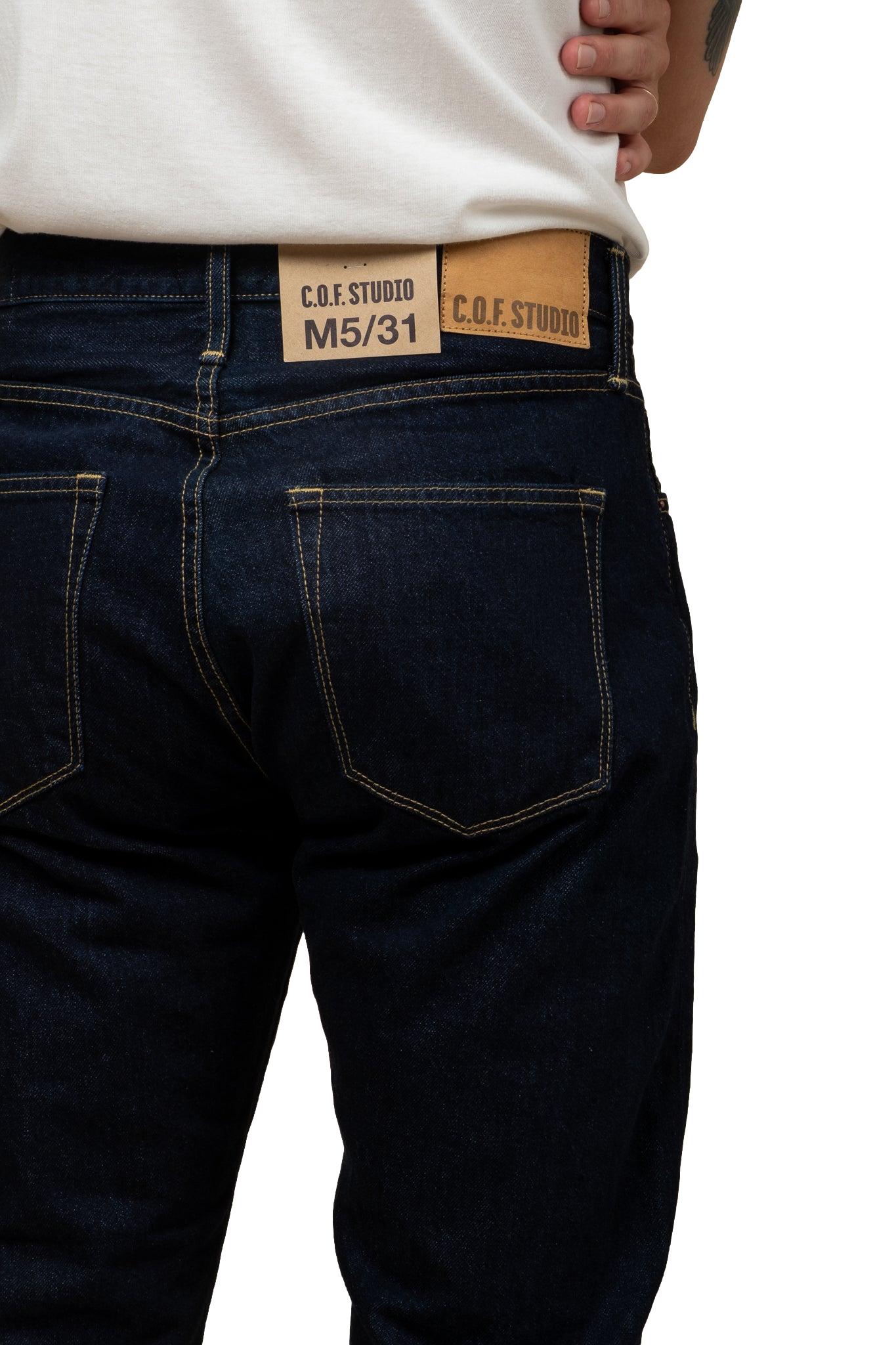 COF Studio M8 Straight Fit Comfort Organic Indigo Rinsed Jeans Indigo - chrismoa.no
