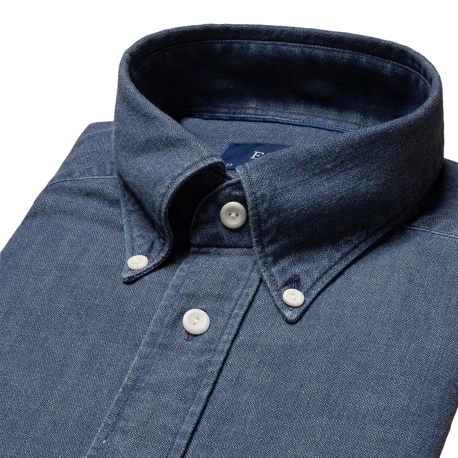 Eton Slim Indigo Denim Shirt Skjorte Indigo