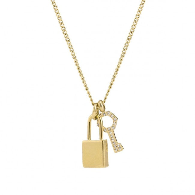 Bud to Rose Love Lock Mini Smykke Gull - chrismoa.no