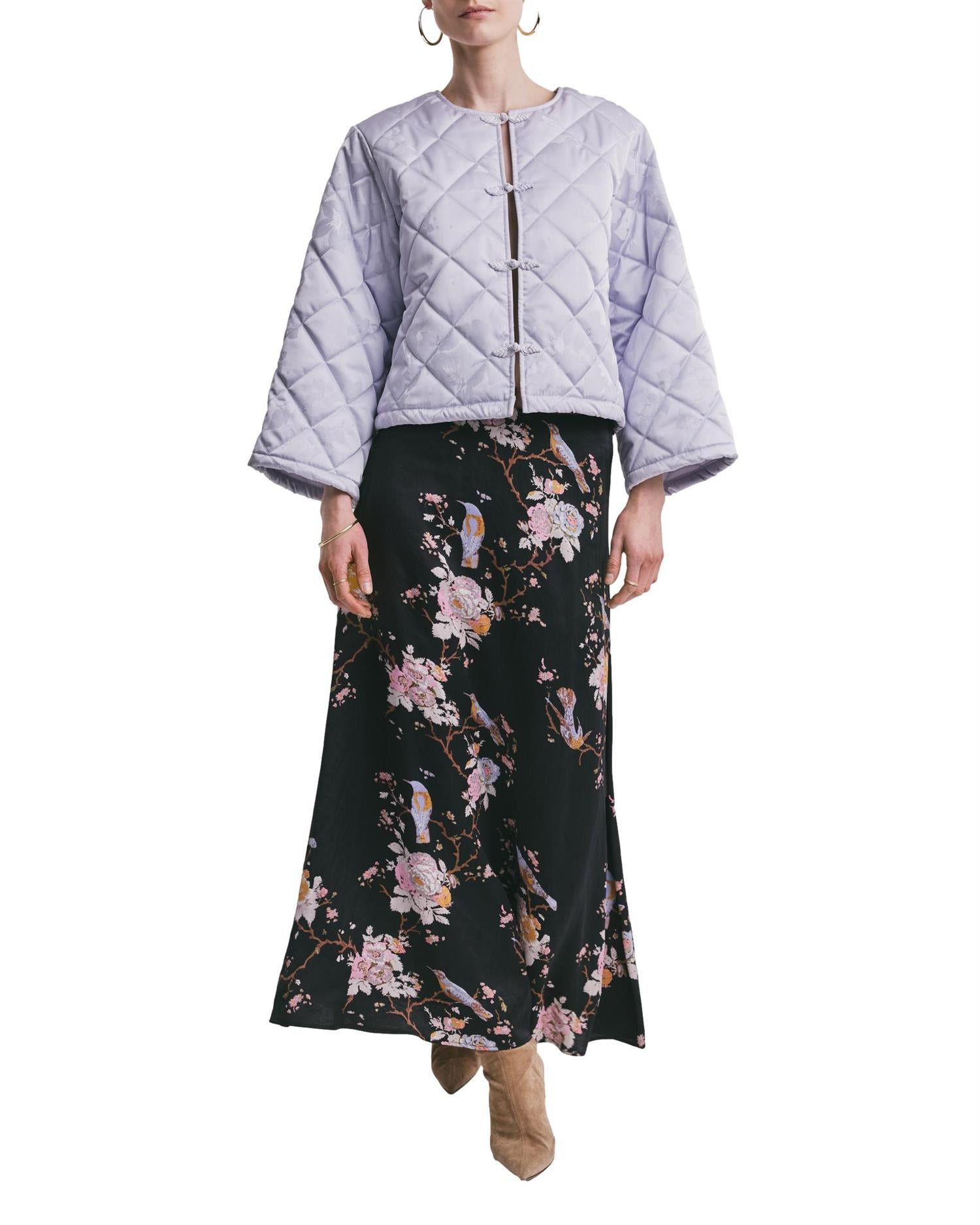 By TiMo Satin Skirt Skjørt Sort