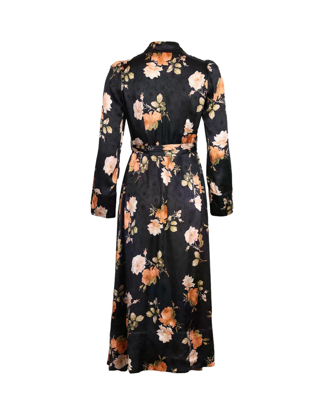By TiMo Jacquard Tieband Dress Kjole Sort