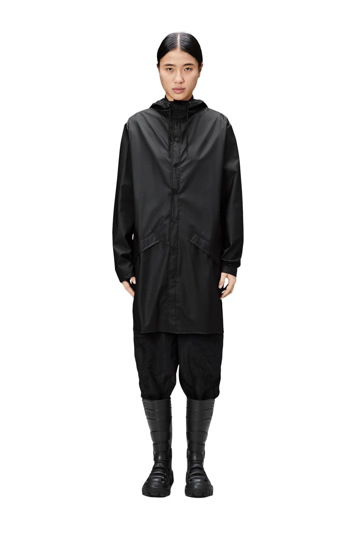 Rains Long Jacket Jakke Sort