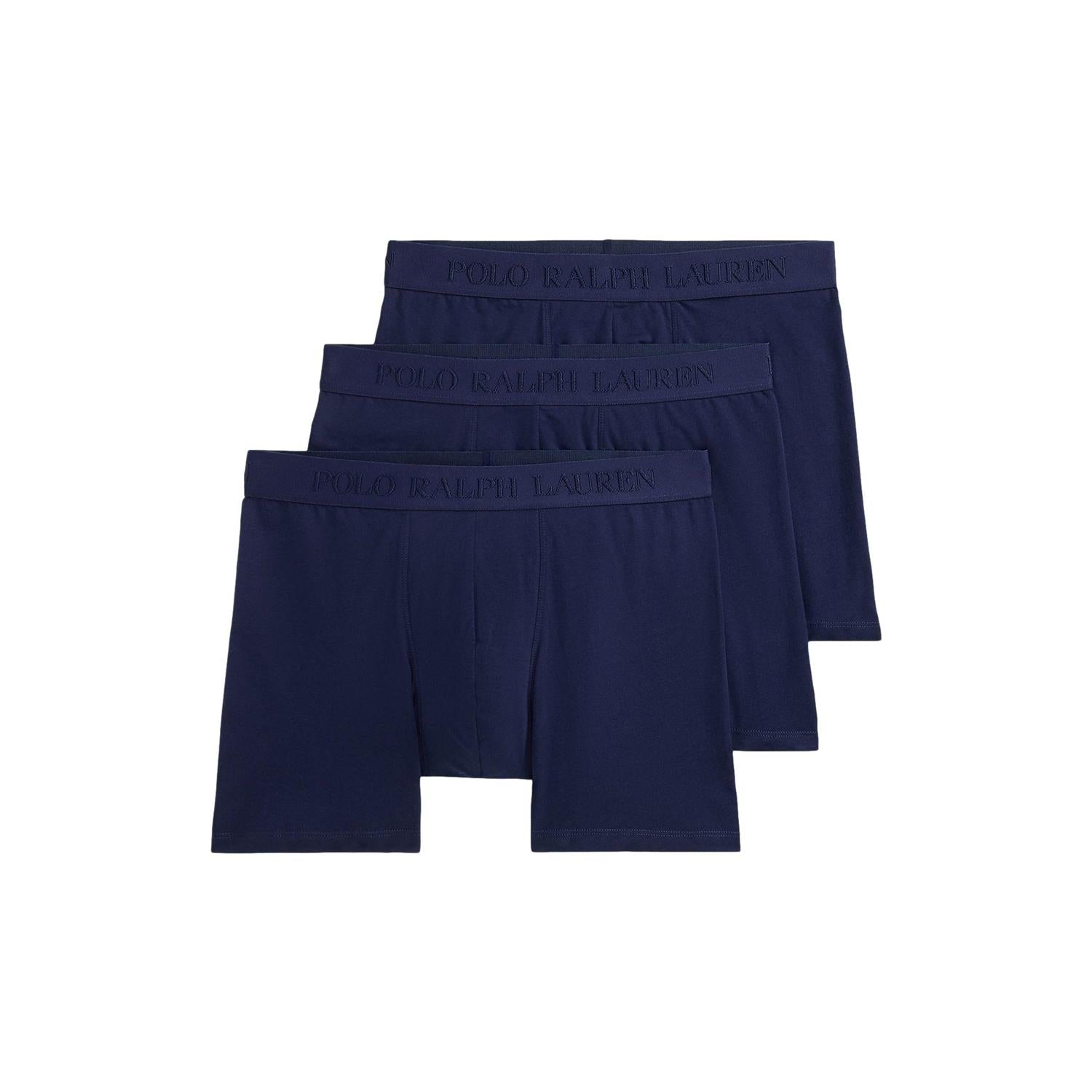 Polo Ralph Lauren stretch bomullsboxershorts i marineblå, 3-pack, komfortabelt undertøy for menn