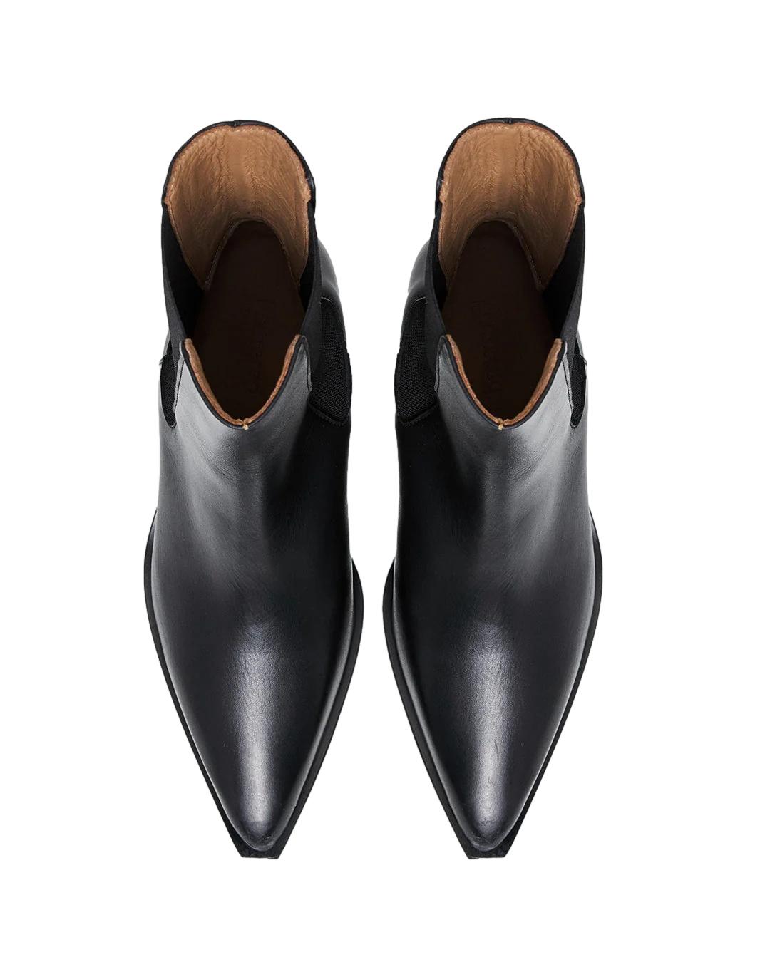 Flattered Sandra Leather Black Sko Sort - chrismoa.no