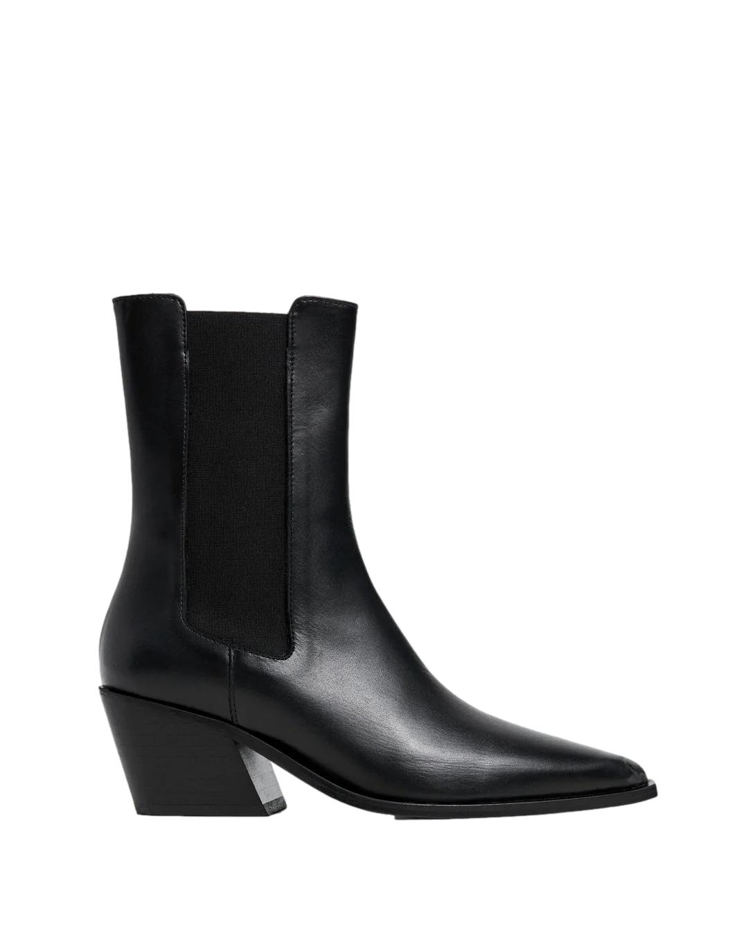 Flattered Sandra Leather Black Sko Sort - chrismoa.no