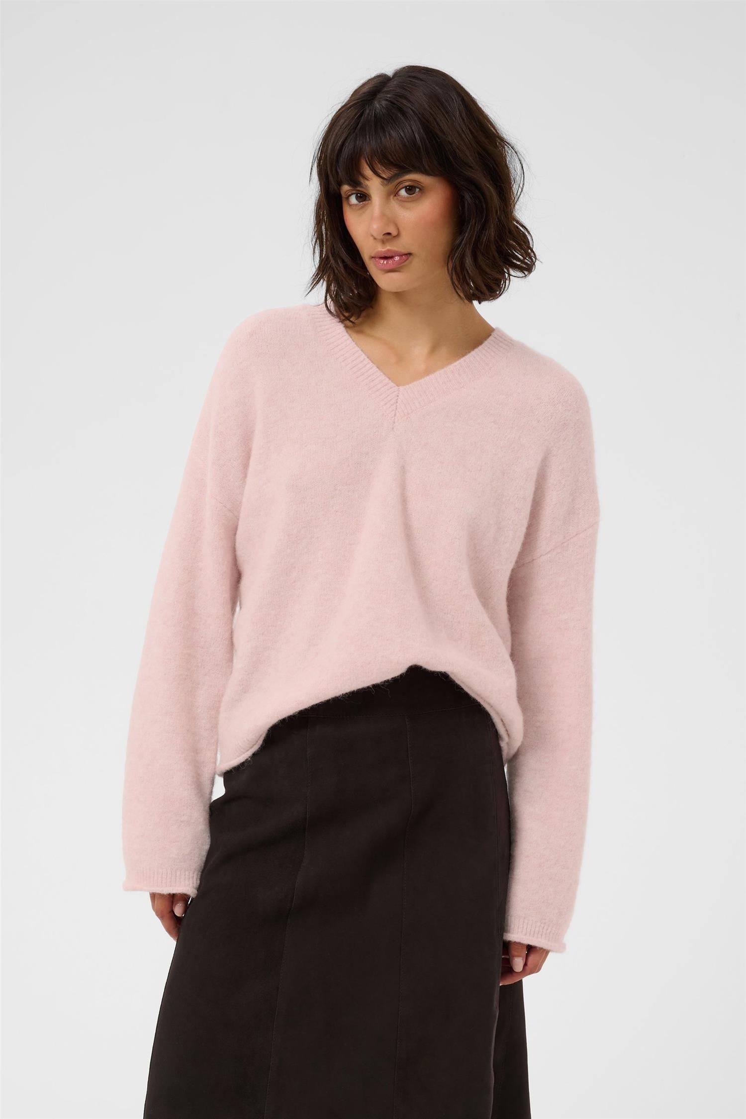 Part Two Chanillapw Pullover Genser Light Pink Melange