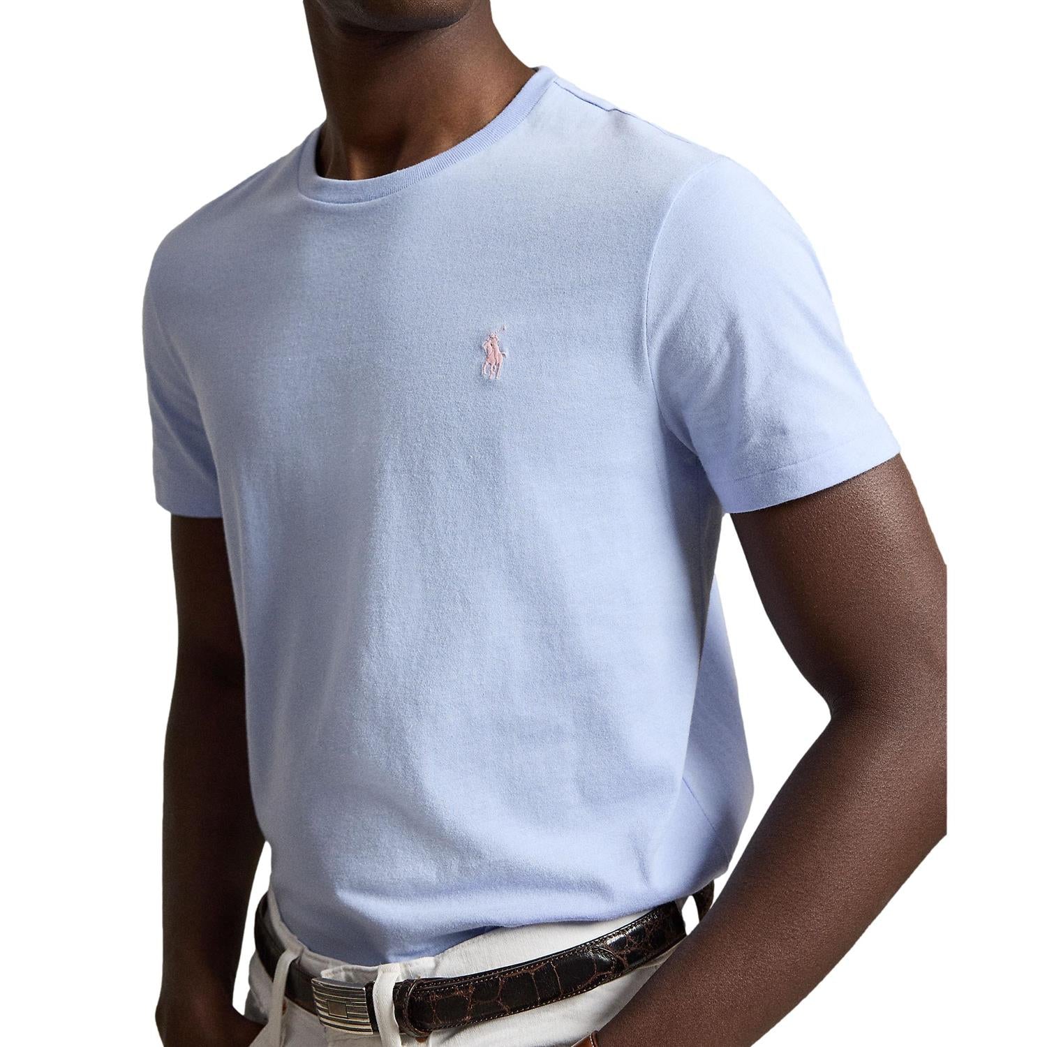 Polo Ralph Lauren Custom Slim Fit Jersey Crewneck T-Shirt T-Shirt Lyseblå