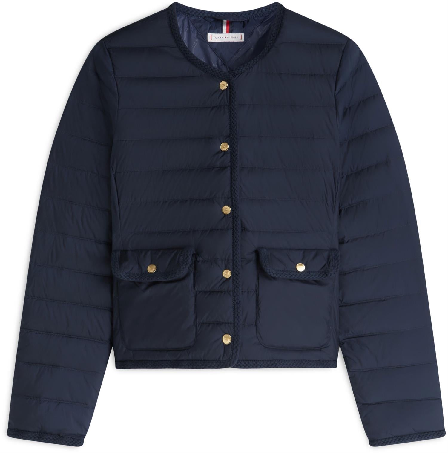 Tommy Hilfiger Feminine Lw Down Jacket Jakke Dark Night Navy - chrismoa.no