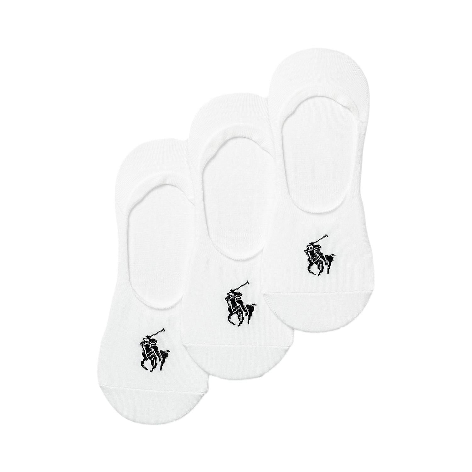 Polo Ralph Lauren Pony No-Show-Liner 3-Pack Strømper Hvit - chrismoa.no