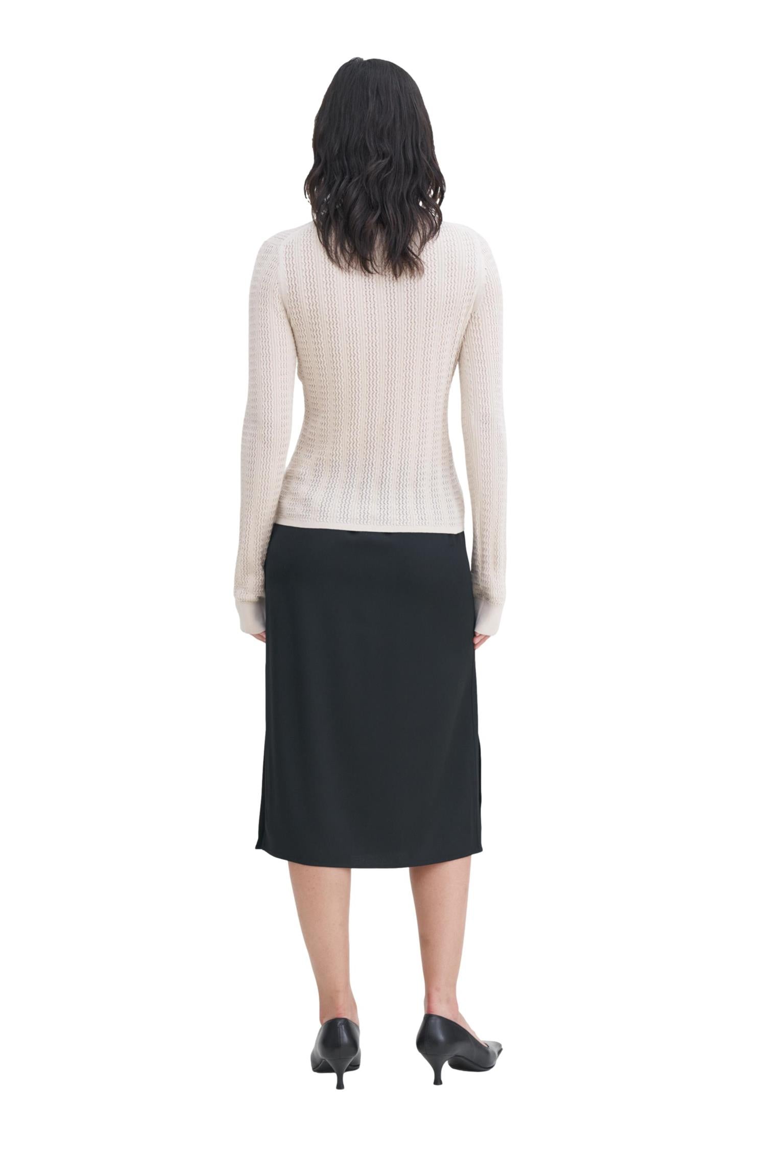 Filippa K Lace Knit Top Genser Beige - chrismoa.no