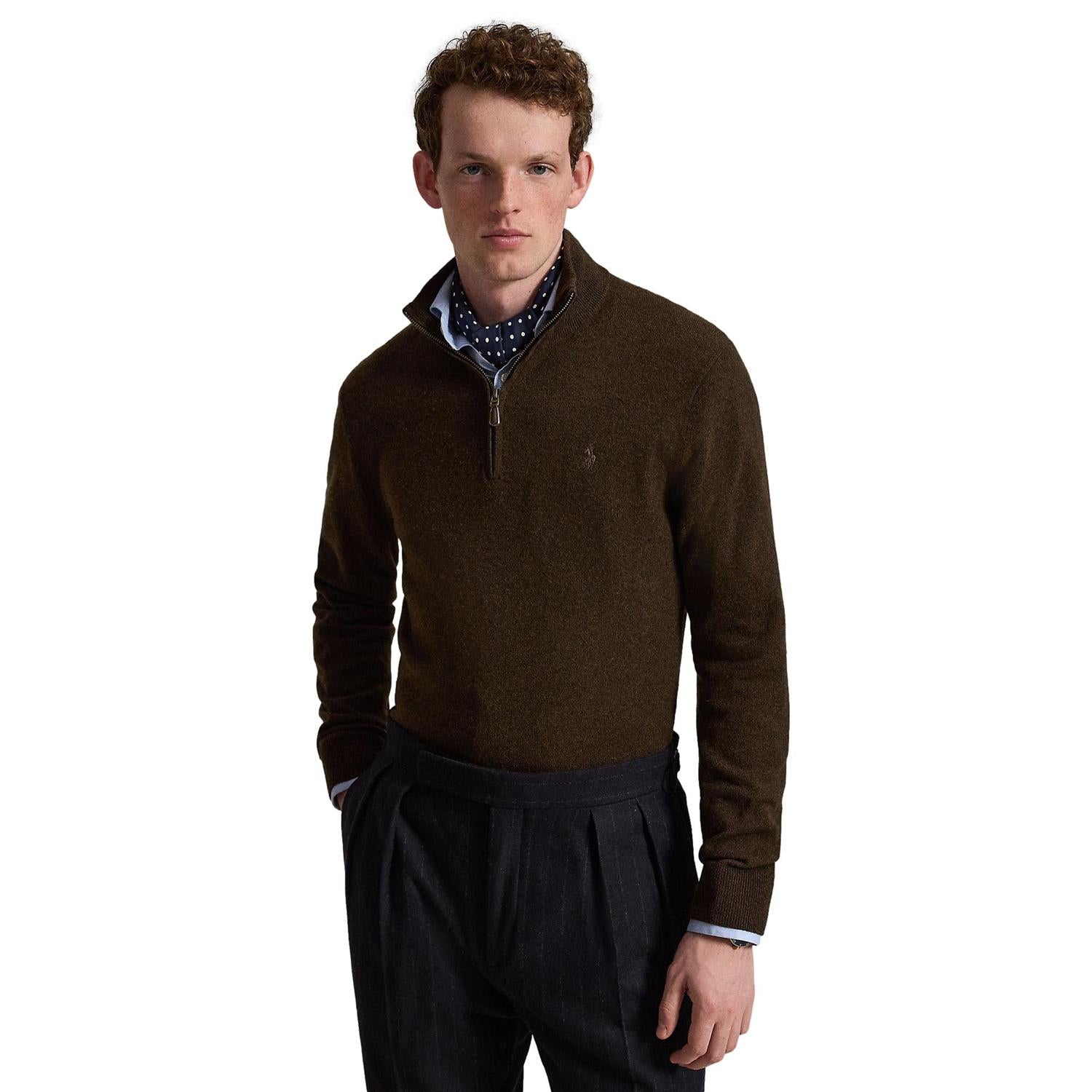 Polo Ralph Lauren LS HZ PP-long sleeve pullover Genser Brun