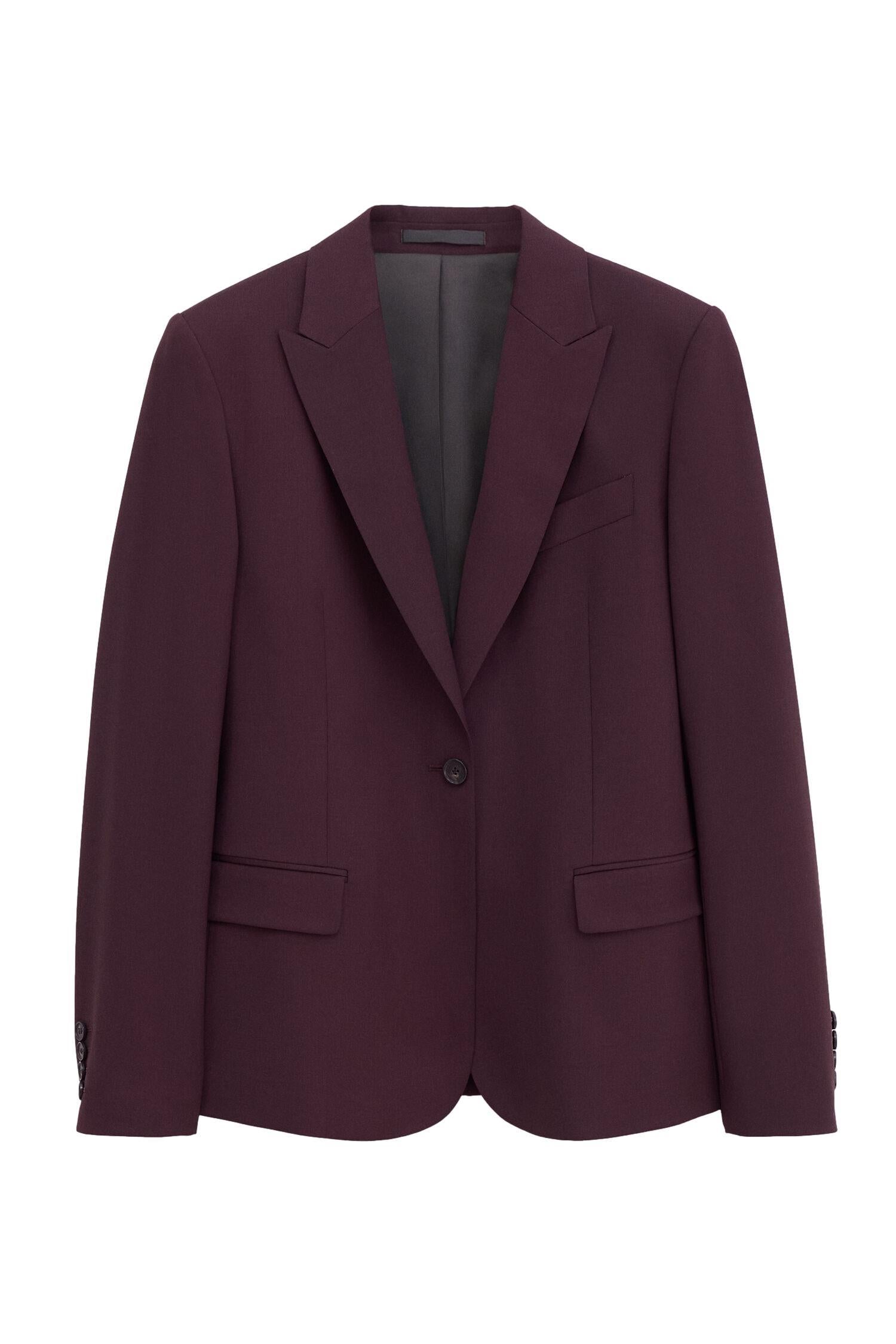 Filippa K Sasha Cool Wool Blazer Dressjakke Burgunder - chrismoa.no