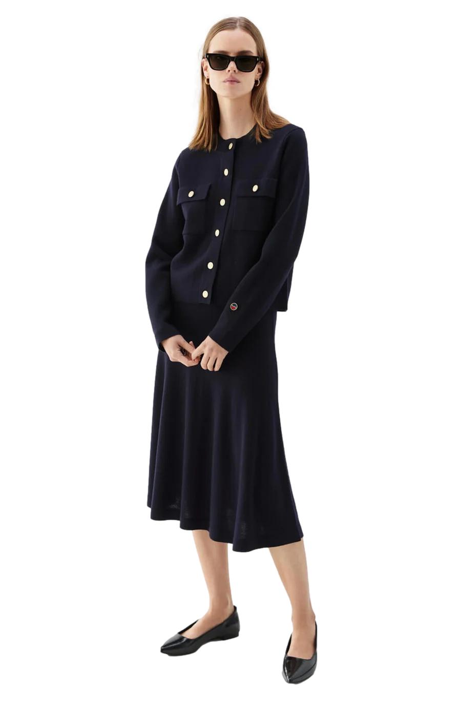 Busnel ALLIE SOLID CARDIGAN Genser Marine - chrismoa.no