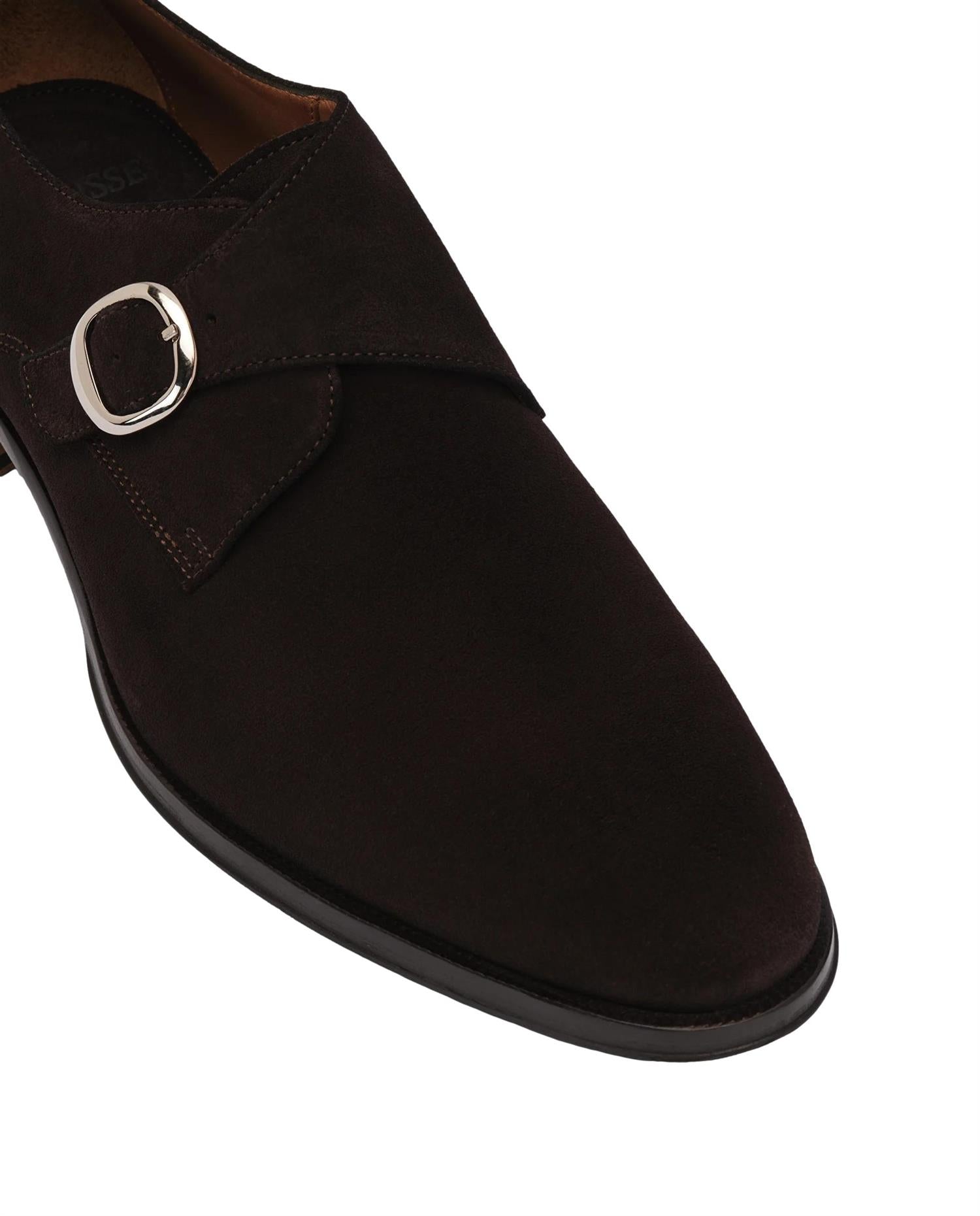 Lottusse Mocha Calfskin Lenox Buckle Shoes Sko Brun - chrismoa.no