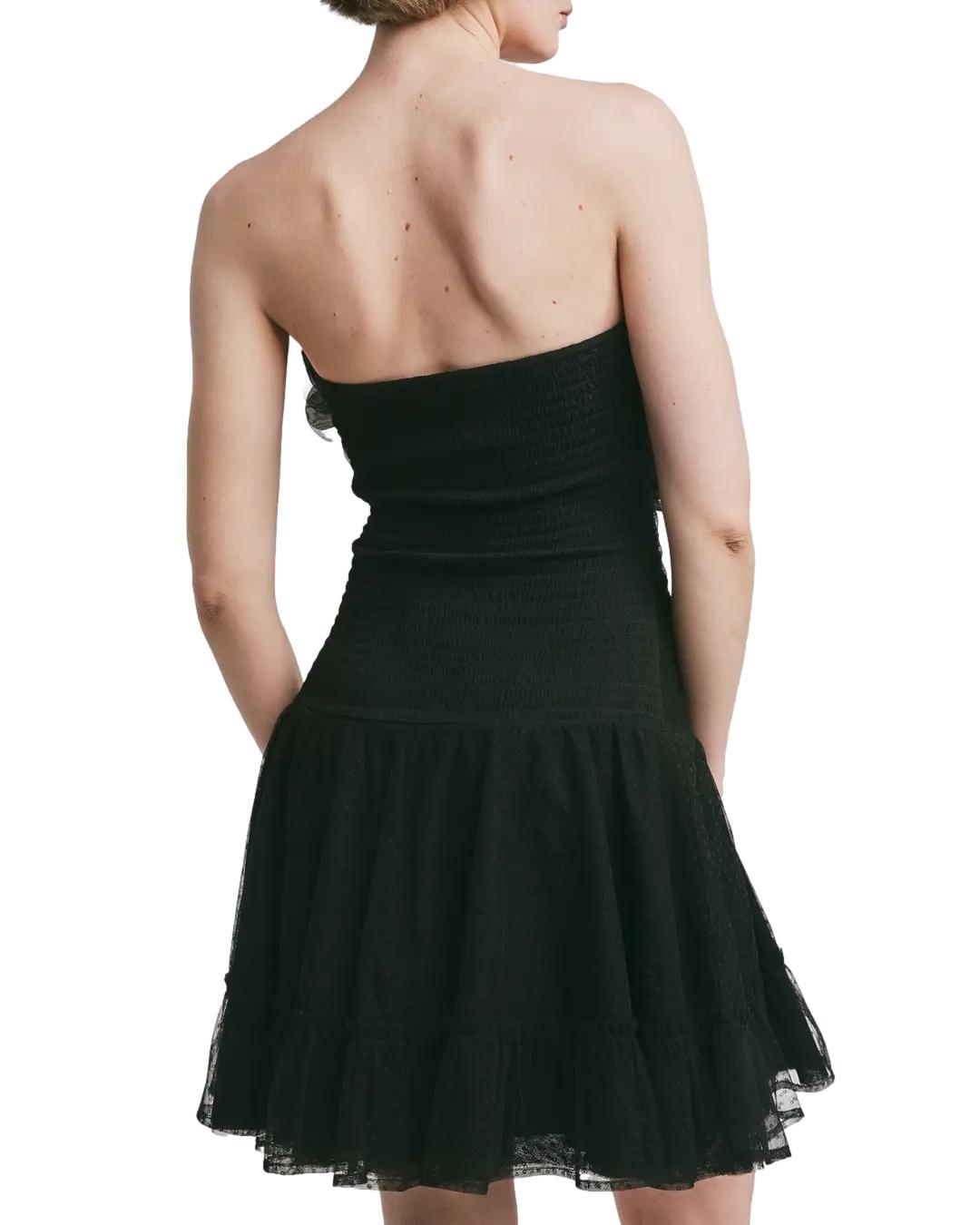 By TiMo Tulle Mini Dress Kjole Sort - chrismoa.no