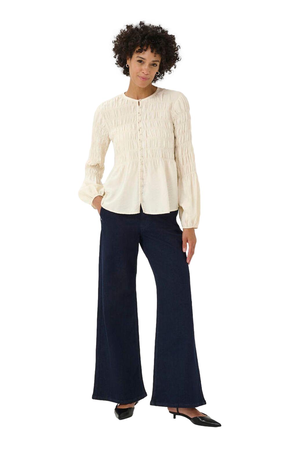 Part Two SiffePW SH Bluse Lys-Beige