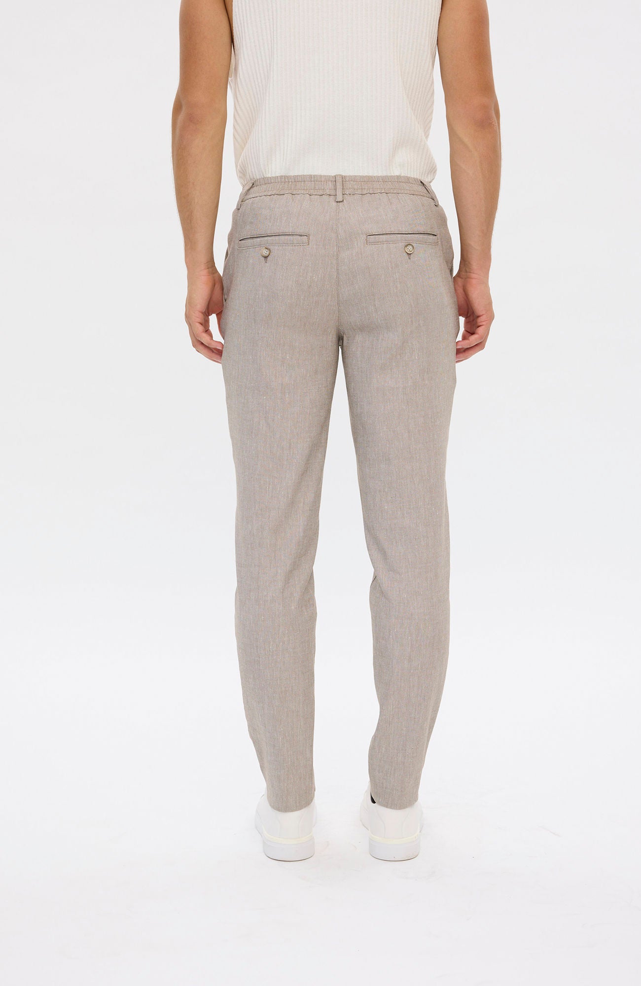 Plain Units Theopl 769 Dressbukse Walnut Linen