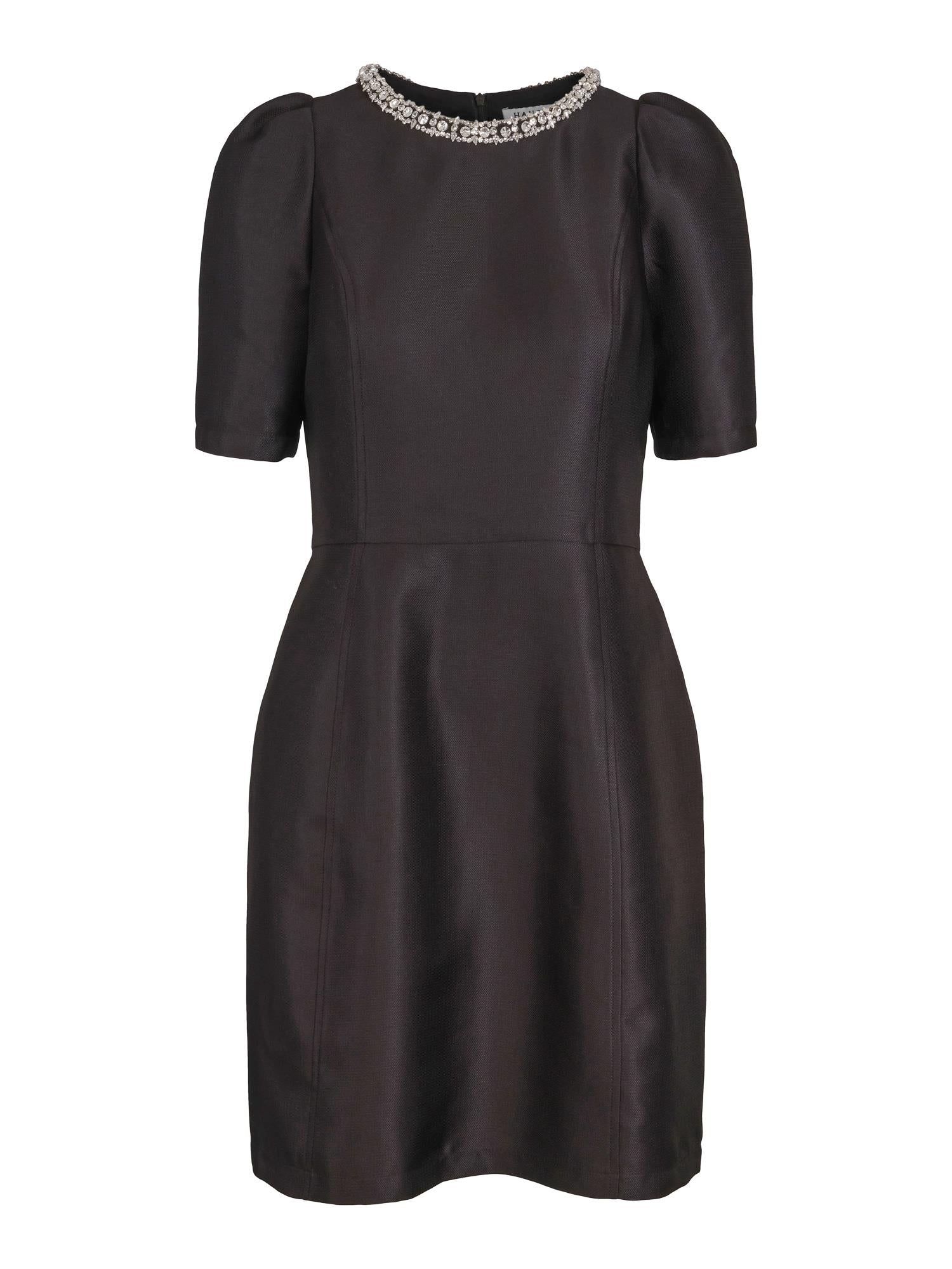 Haust Detailed structure dress Kjole Sort