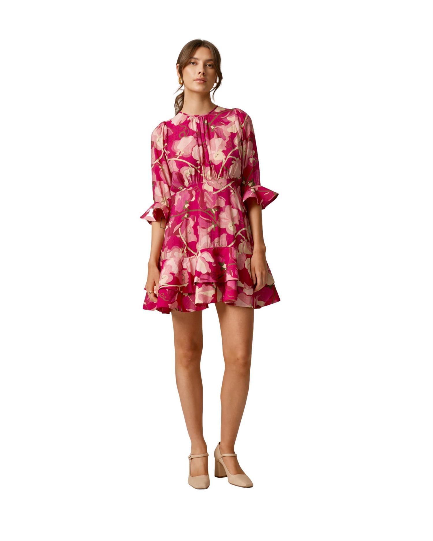 By TiMo Viscose Mini Dress Kjole Rosa