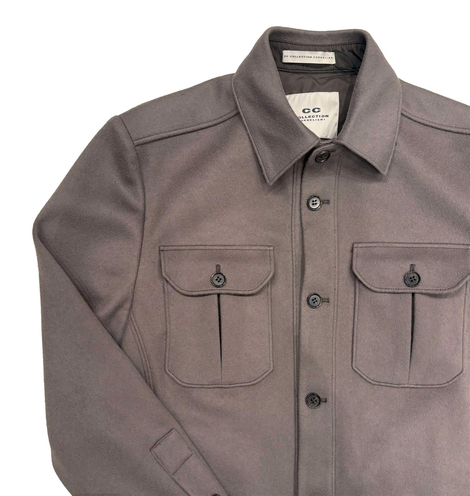 CC Collection Corneliani Facon Blouson Shirt jacket Skjorte Brun - chrismoa.no