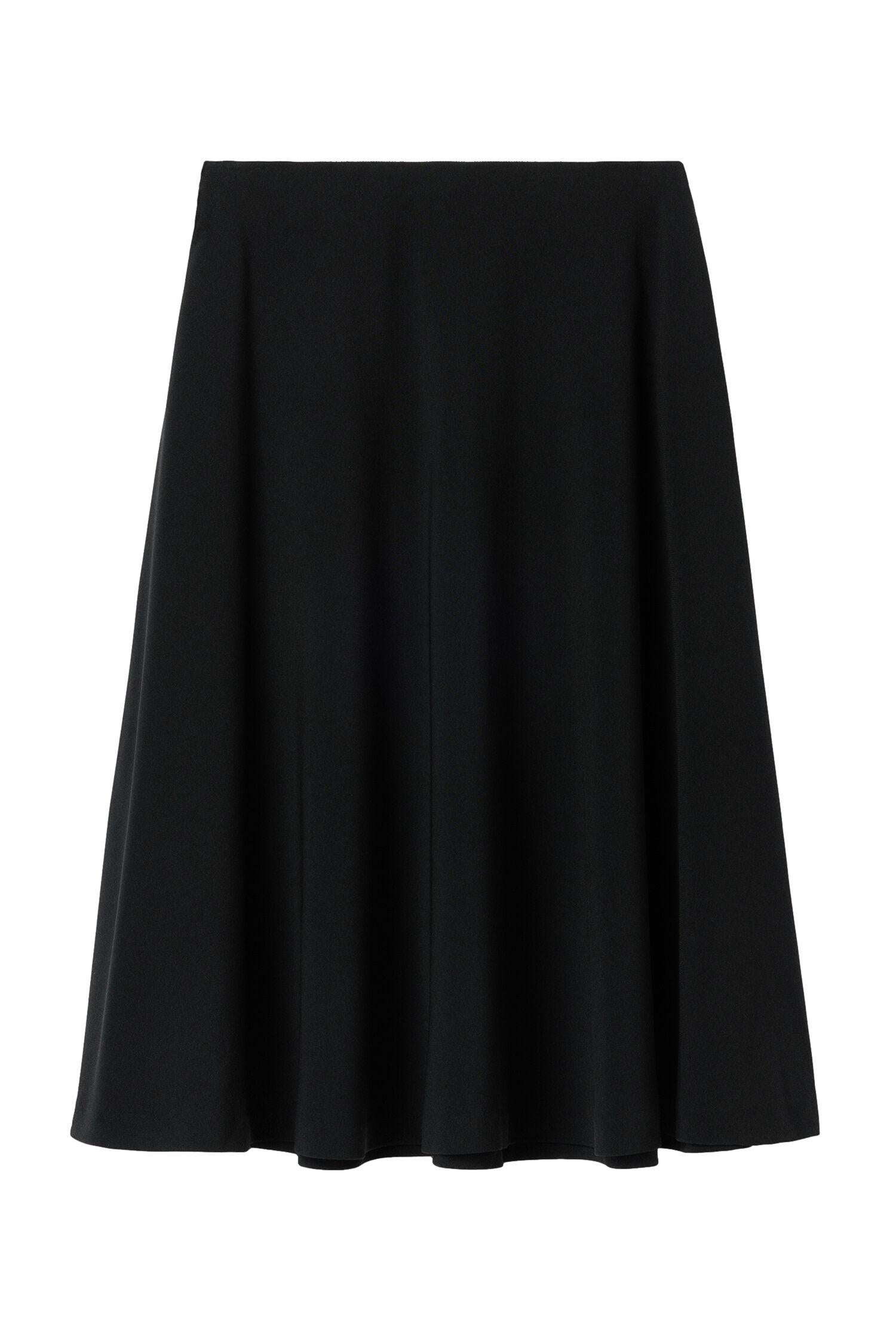 Filippa K Flared Skirt Skjørt Sort - chrismoa.no