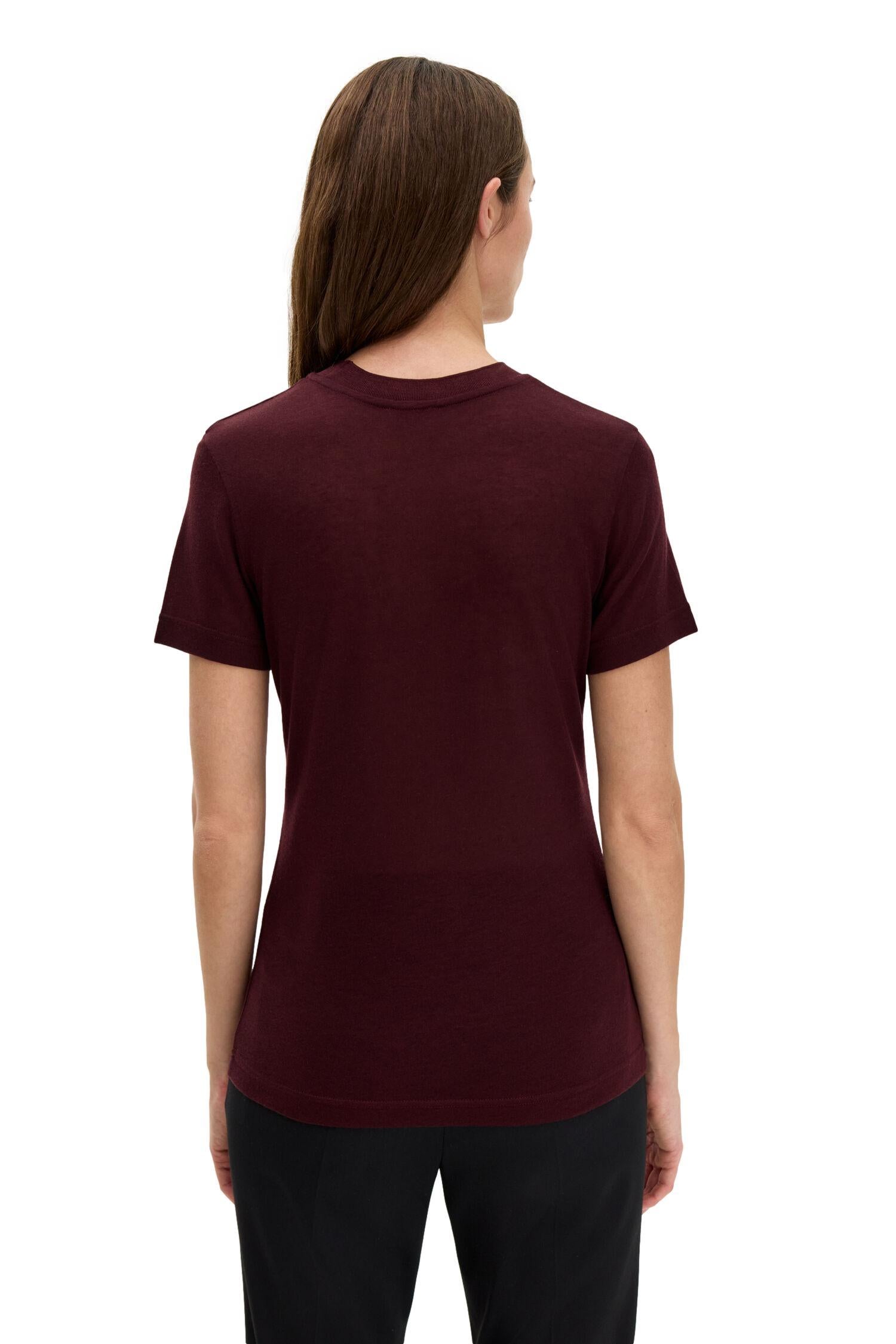 Filippa K Lyocell Cashmere tee T-Shirt Burgunder