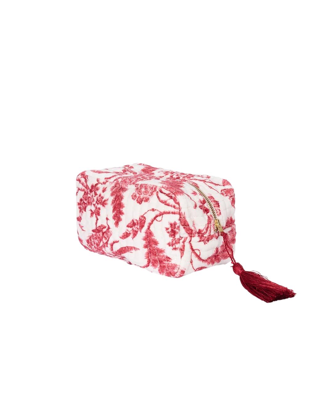 By TiMo Cosmetic Bag Velvet Toalettmappe Rosa - chrismoa.no