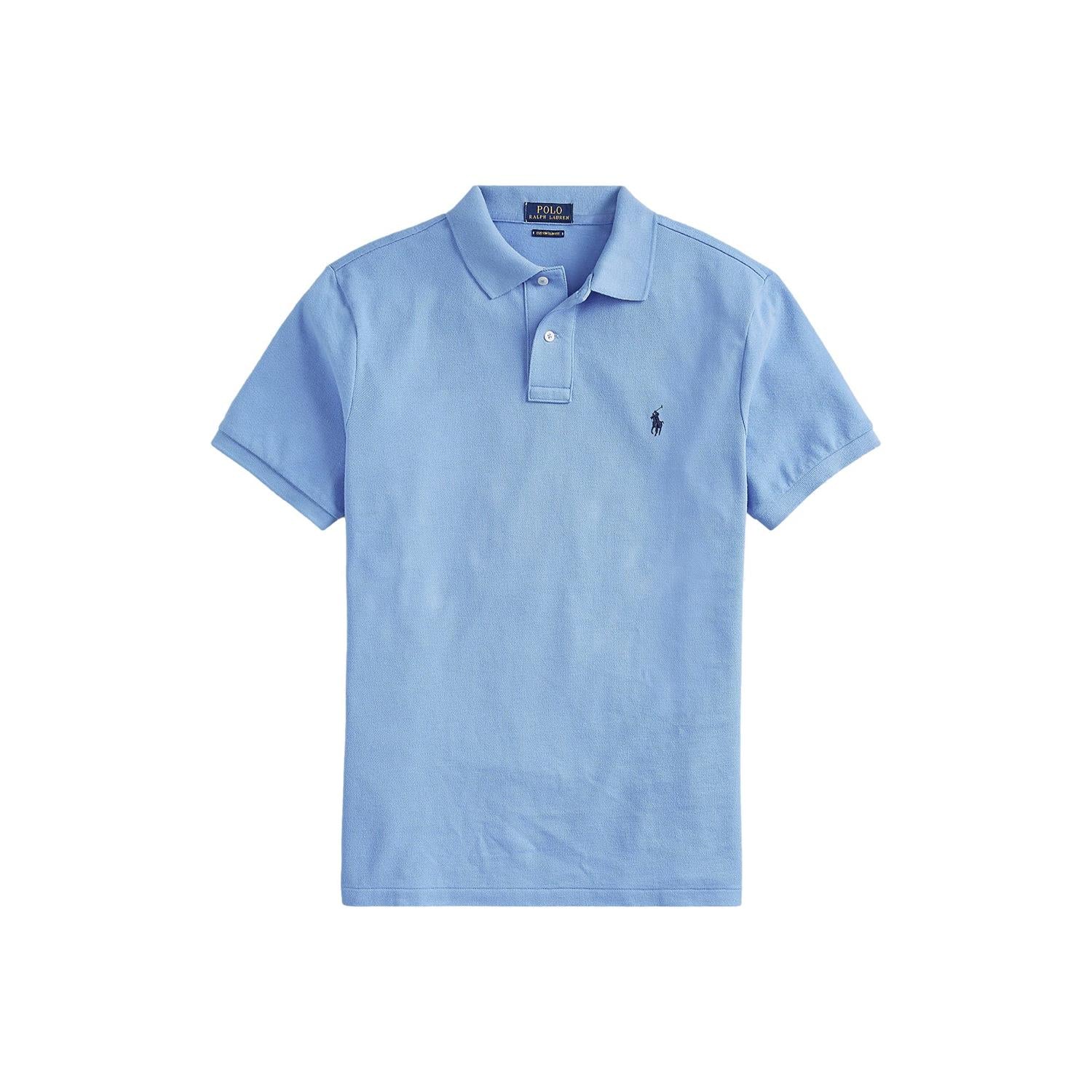 Polo Ralph Lauren Custom Slim Fit Mesh Polo T-Shirt Blå - chrismoa.no