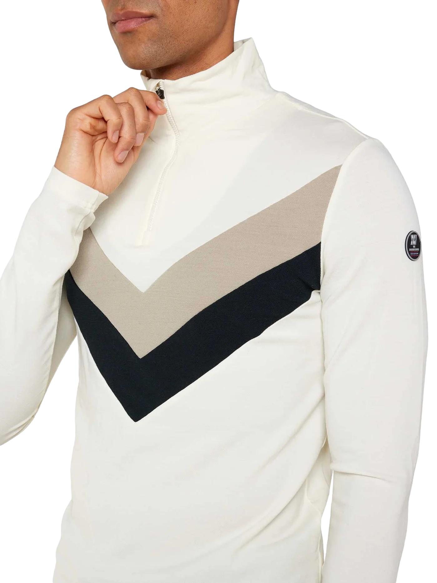 We Norwegians Voss Chevron ZipUp Men Genser Off-White - chrismoa.no