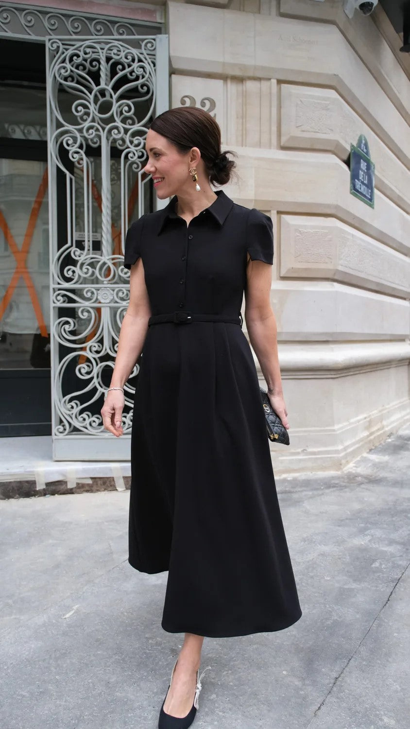 HIIL STUDIO Julie SS dress Kjole Sort
