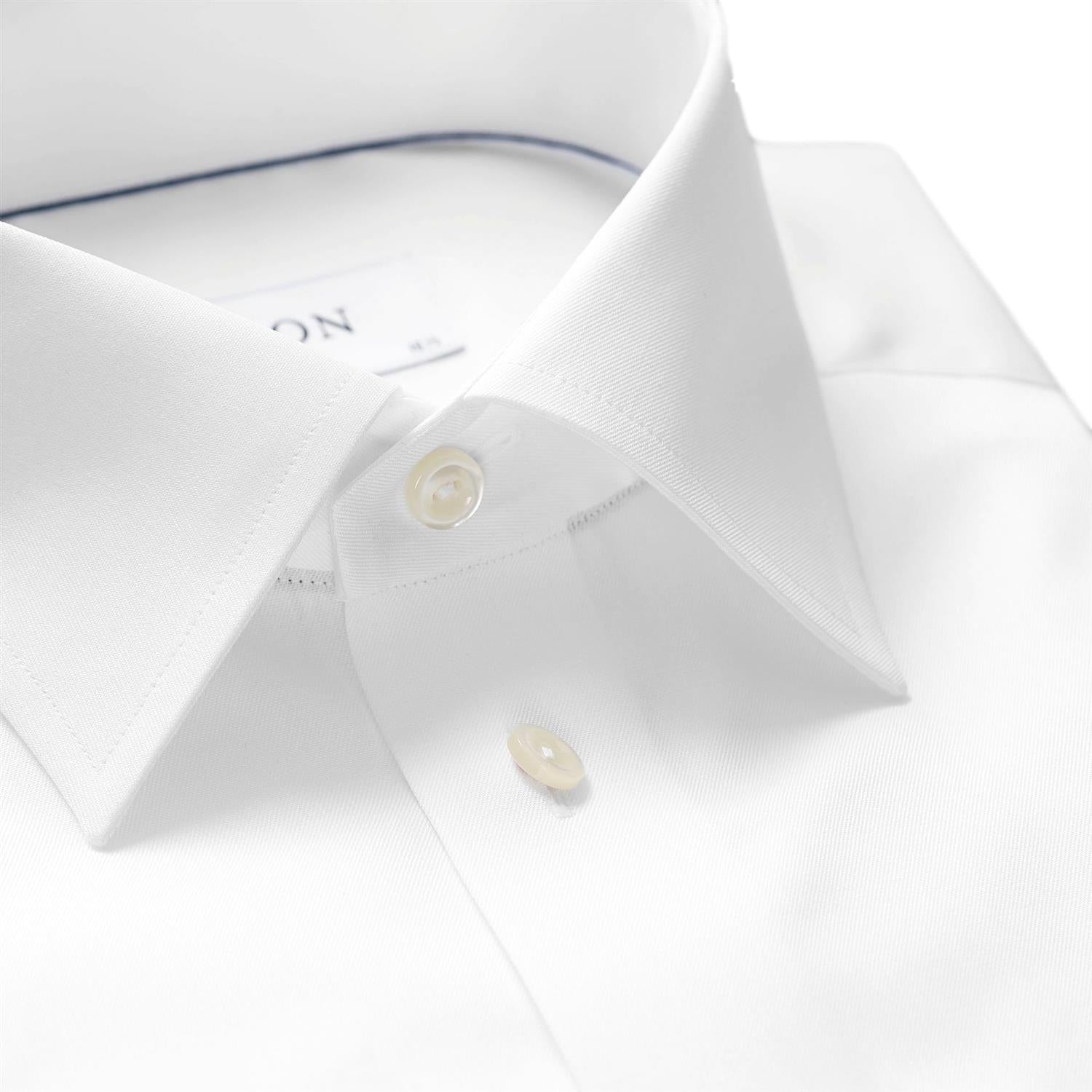 Eton Signature Twill Contemporary Skjorte Hvit