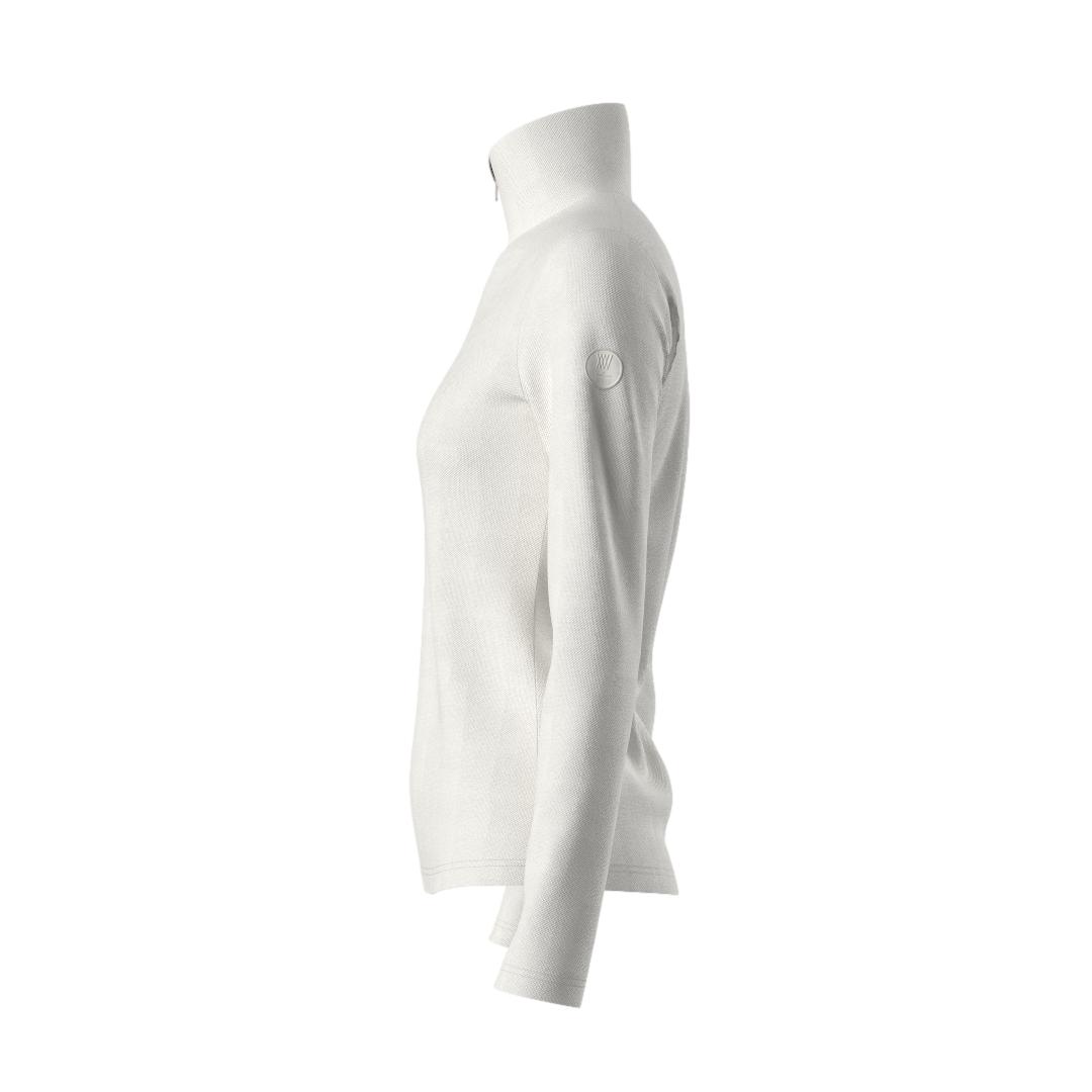 We Norwegians Bibi ZipUp Solid Genser Off-White - chrismoa.no