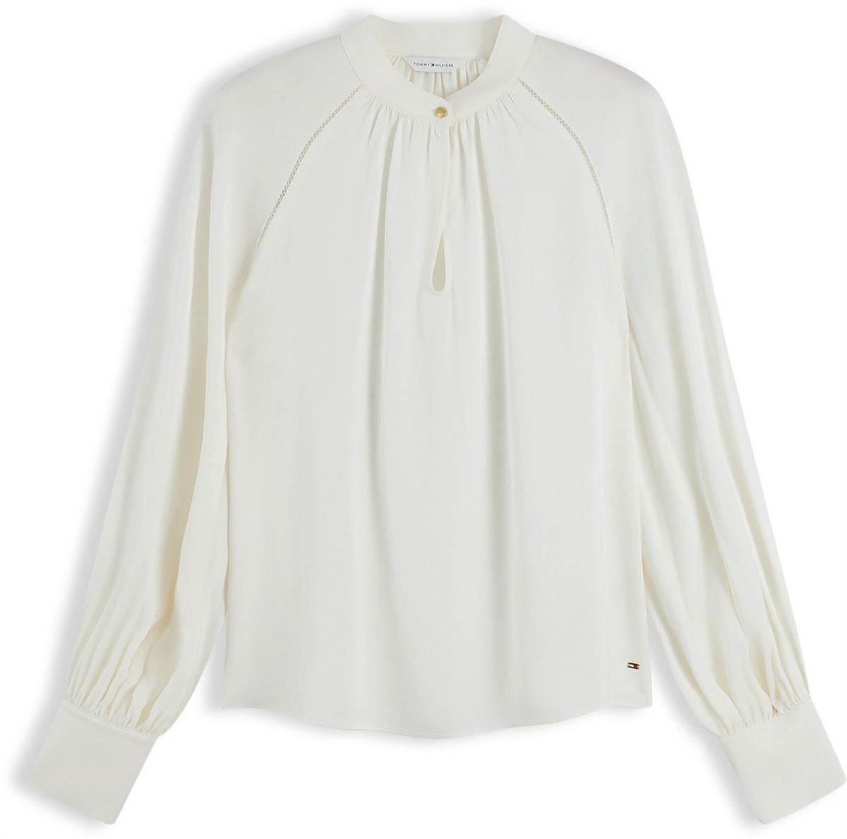 Tommy Hilfiger Fem Fluid Ls Blouse Skjorte Ivory Silk