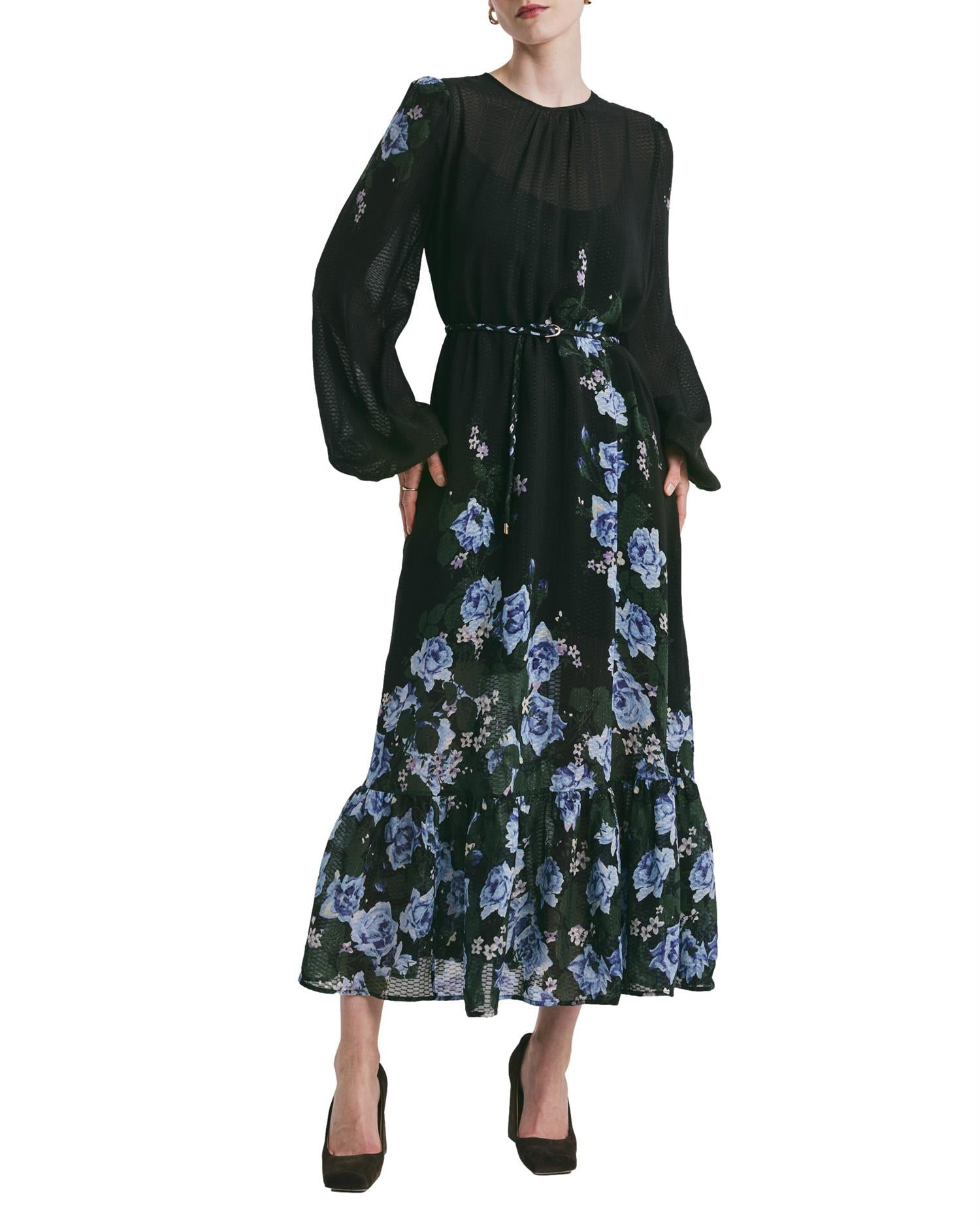 By TiMo Georgette Relaxed Dress Kjole Sort