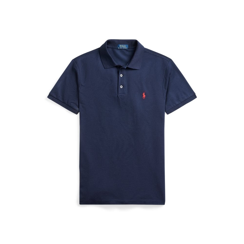 Polo Ralph Lauren Slim Fit Stretch Mesh Polo T-Shirt Mørkeblå - chrismoa.no