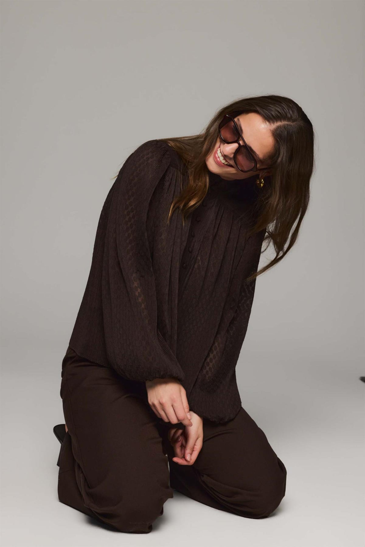 Hiil Barolo Blouse Skjorte Brun