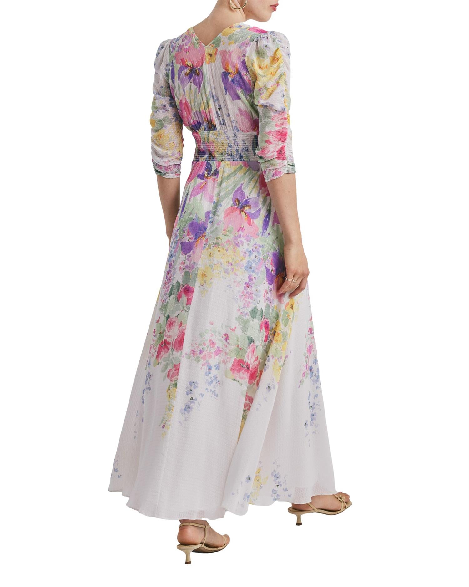 By TiMo Dotted Georgette Button-Down Dress Kjole Blomster - chrismoa.no