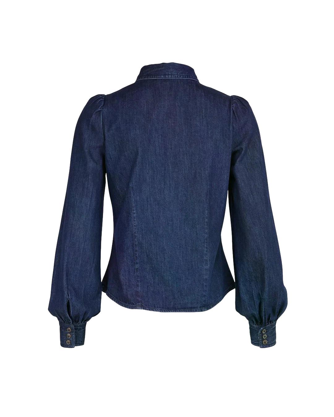 By TiMo Denim Shirt Skjorte Medium Dark Blue Denim