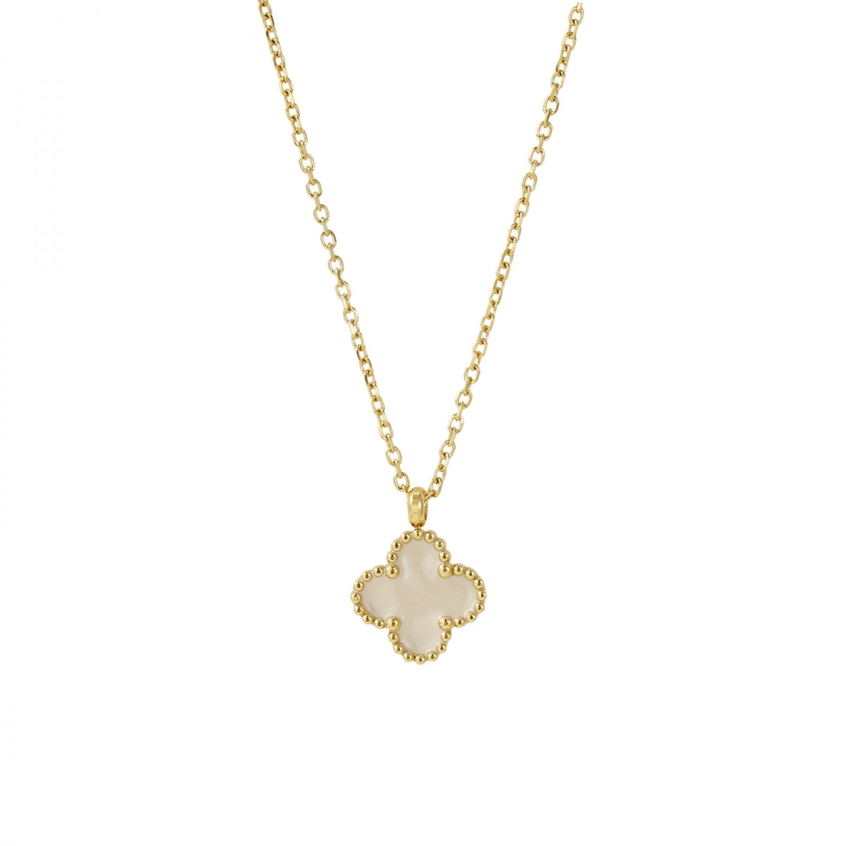 Bud to Rose Clover Necklace Smykke Gull - chrismoa.no