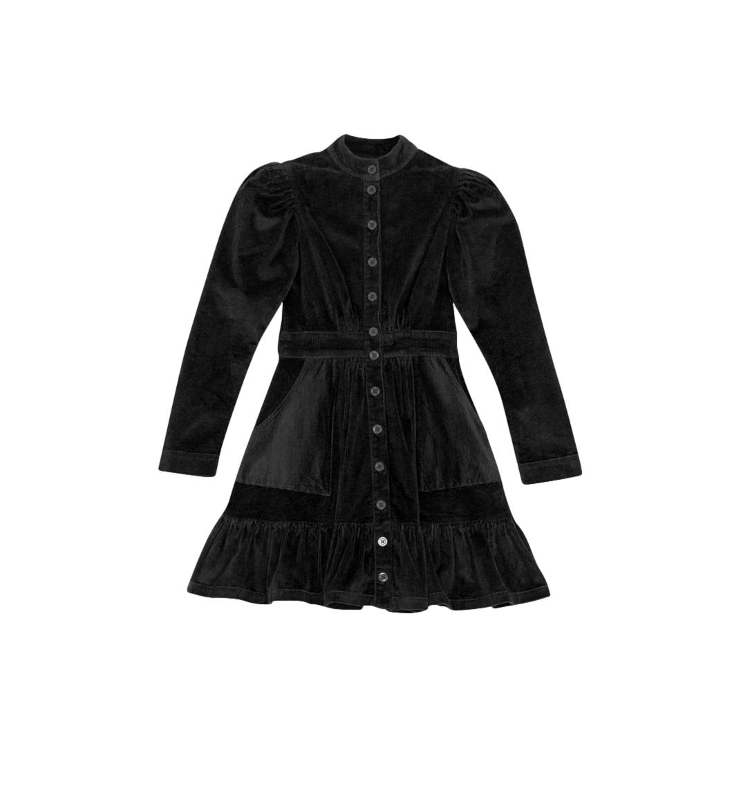 By TiMo Corduroy Mini Dress Kjole Sort - chrismoa.no
