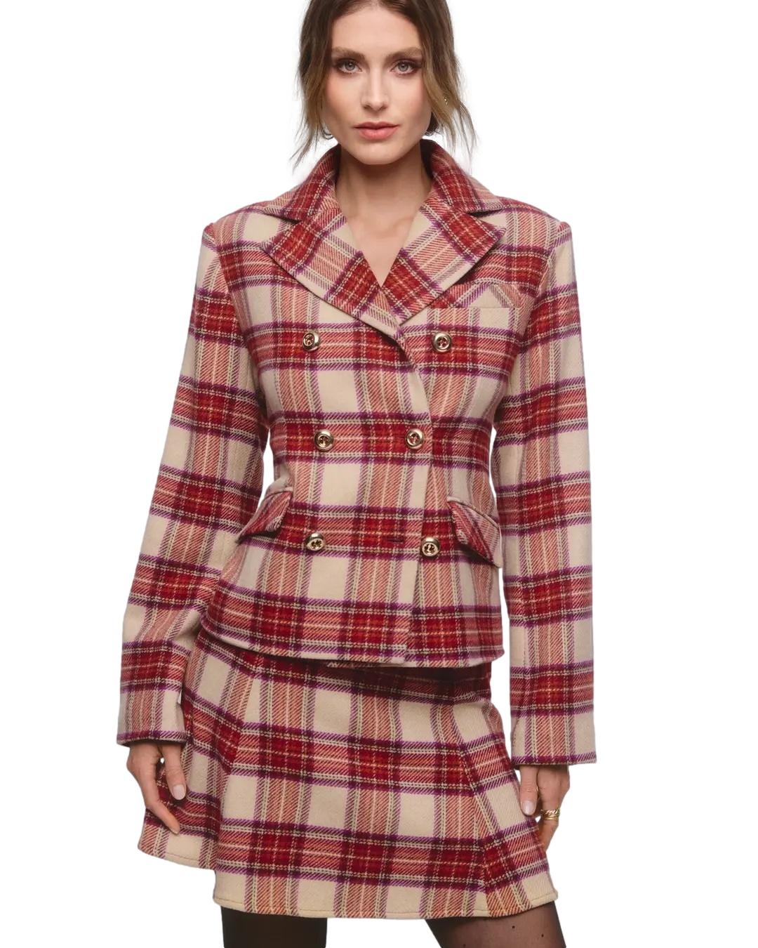 By TiMo Tailored Blazer Jakke Rød - chrismoa.no