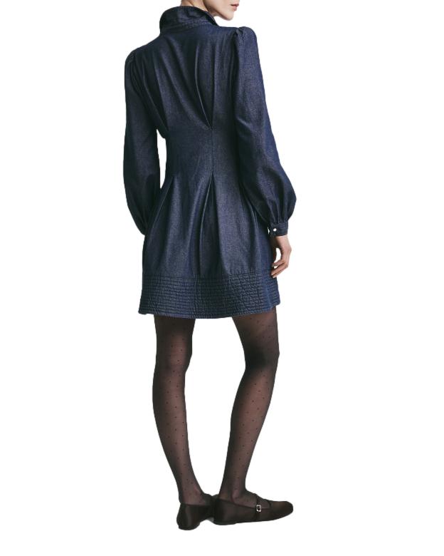By TiMo Denim Fitted Dress Kjole Mørkeblå - chrismoa.no