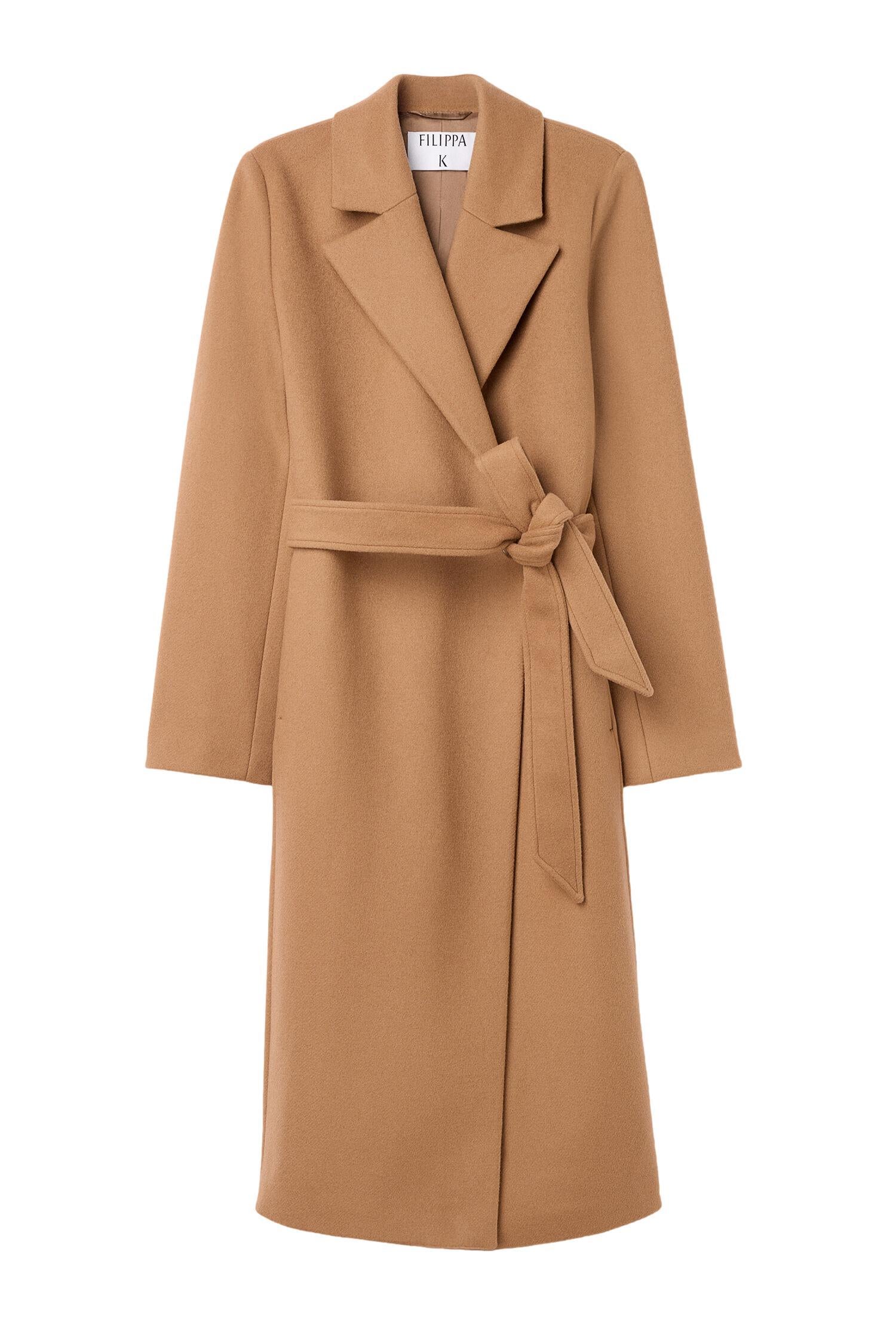 Filippa K Charlotte Wool Belted Coat Kåpe Mørk Beige - chrismoa.no