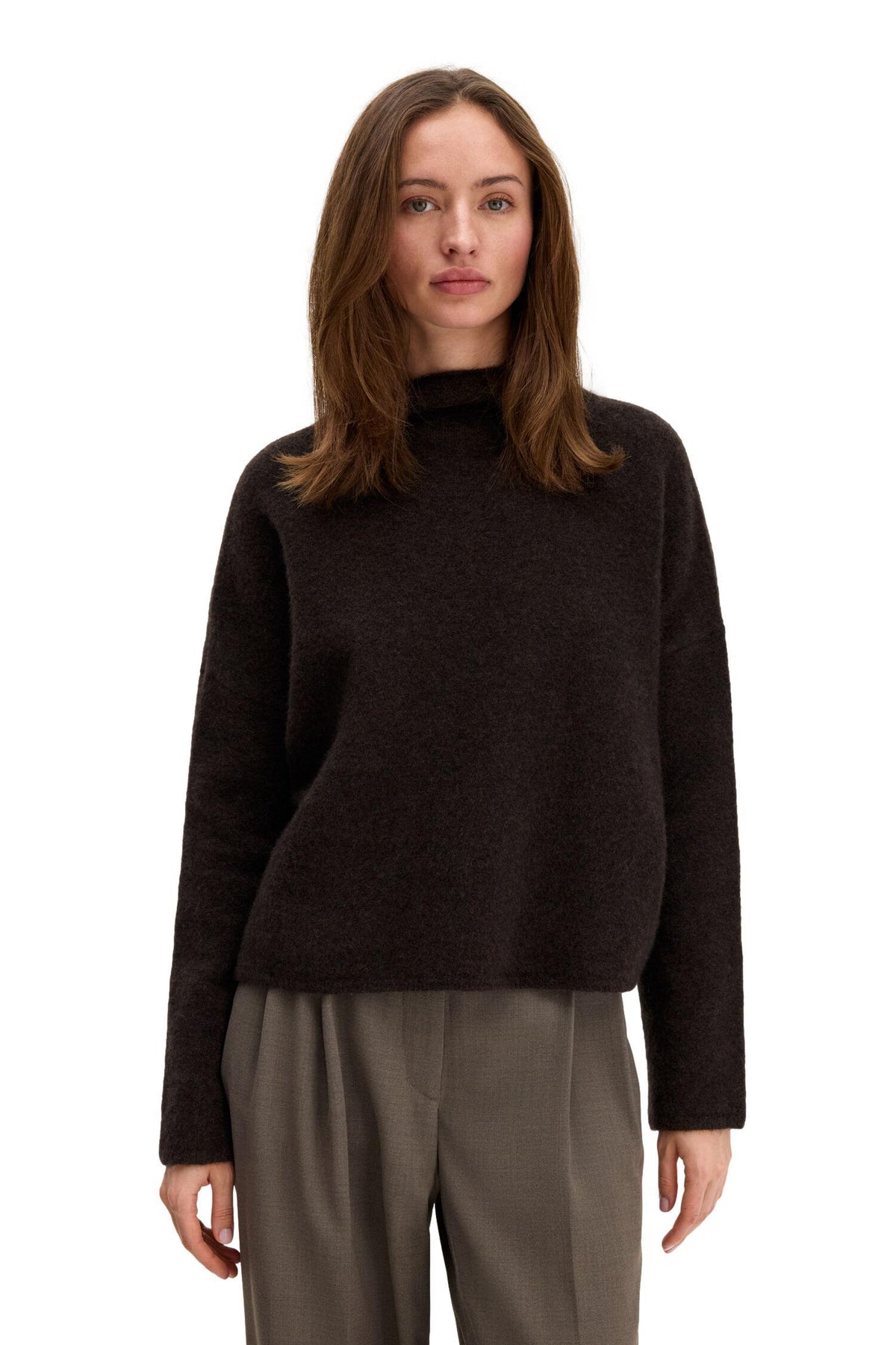 Filippa K Mika Yak Funnelneck Sweater Genser Brun