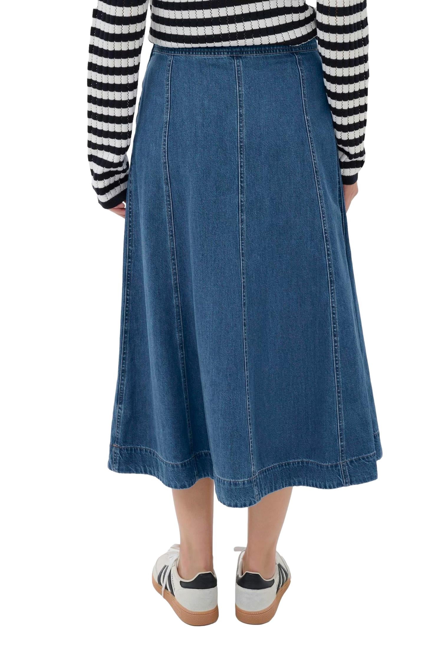 Part Two PetrinaPW SK Skjørt Denim - chrismoa.no