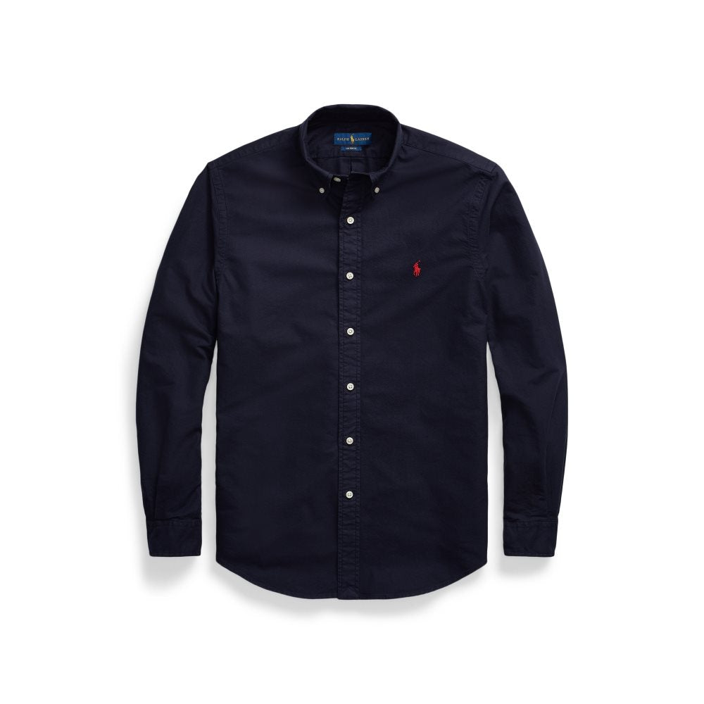 Polo Ralph Lauren Custom Fit Oxford Shirt Skjorte Marine - chrismoa.no