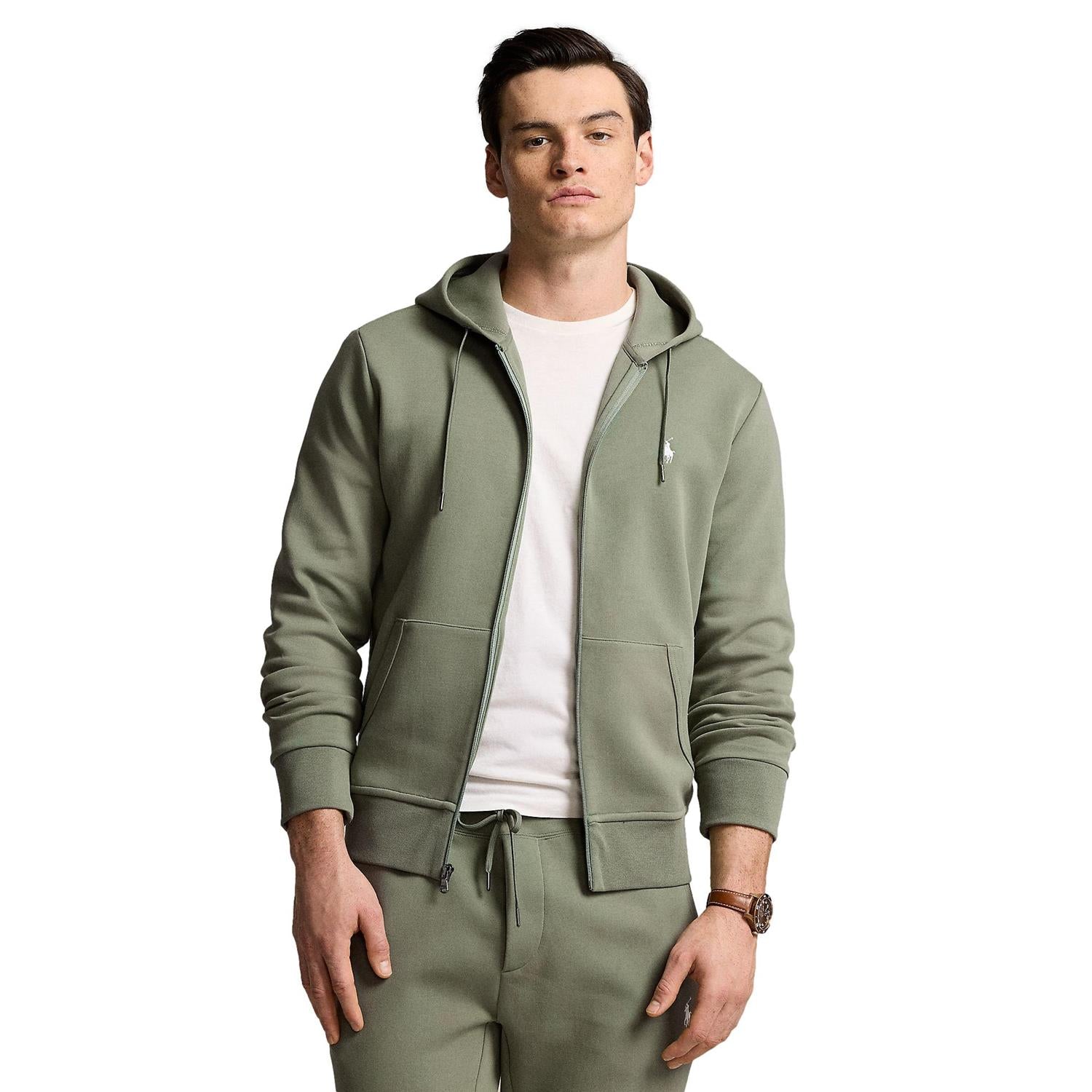 Polo Ralph Lauren Double-Knit Full-zip Hoodie Genser Grønn - chrismoa.no