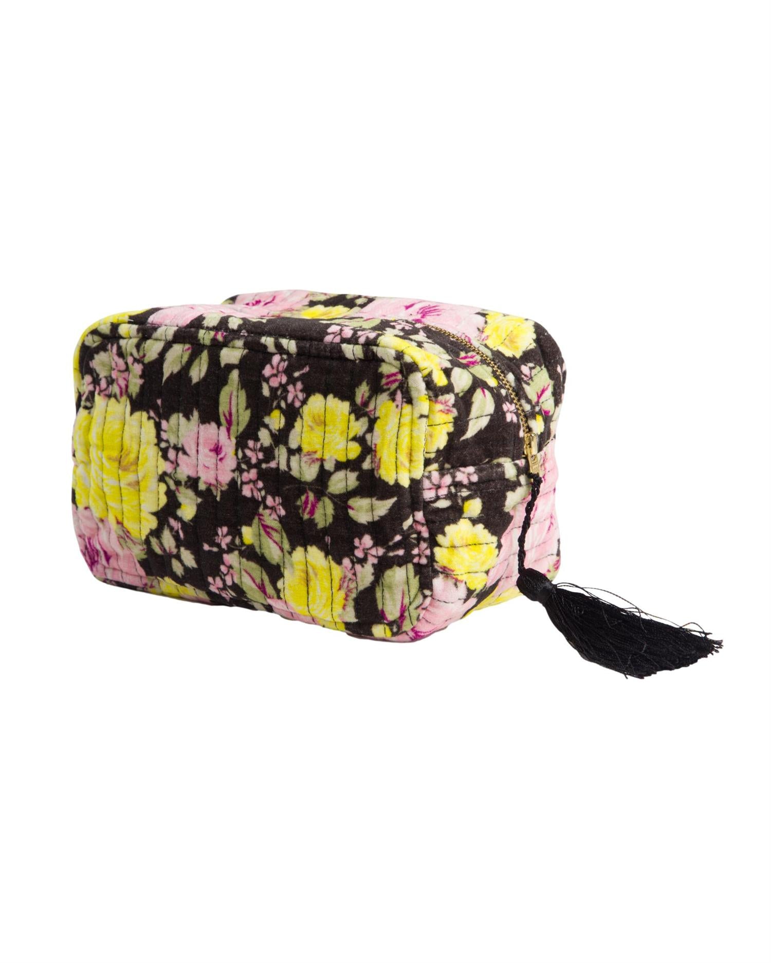 By TiMo Cosmetic Bag Velvet Toalettmappe Blomster - chrismoa.no