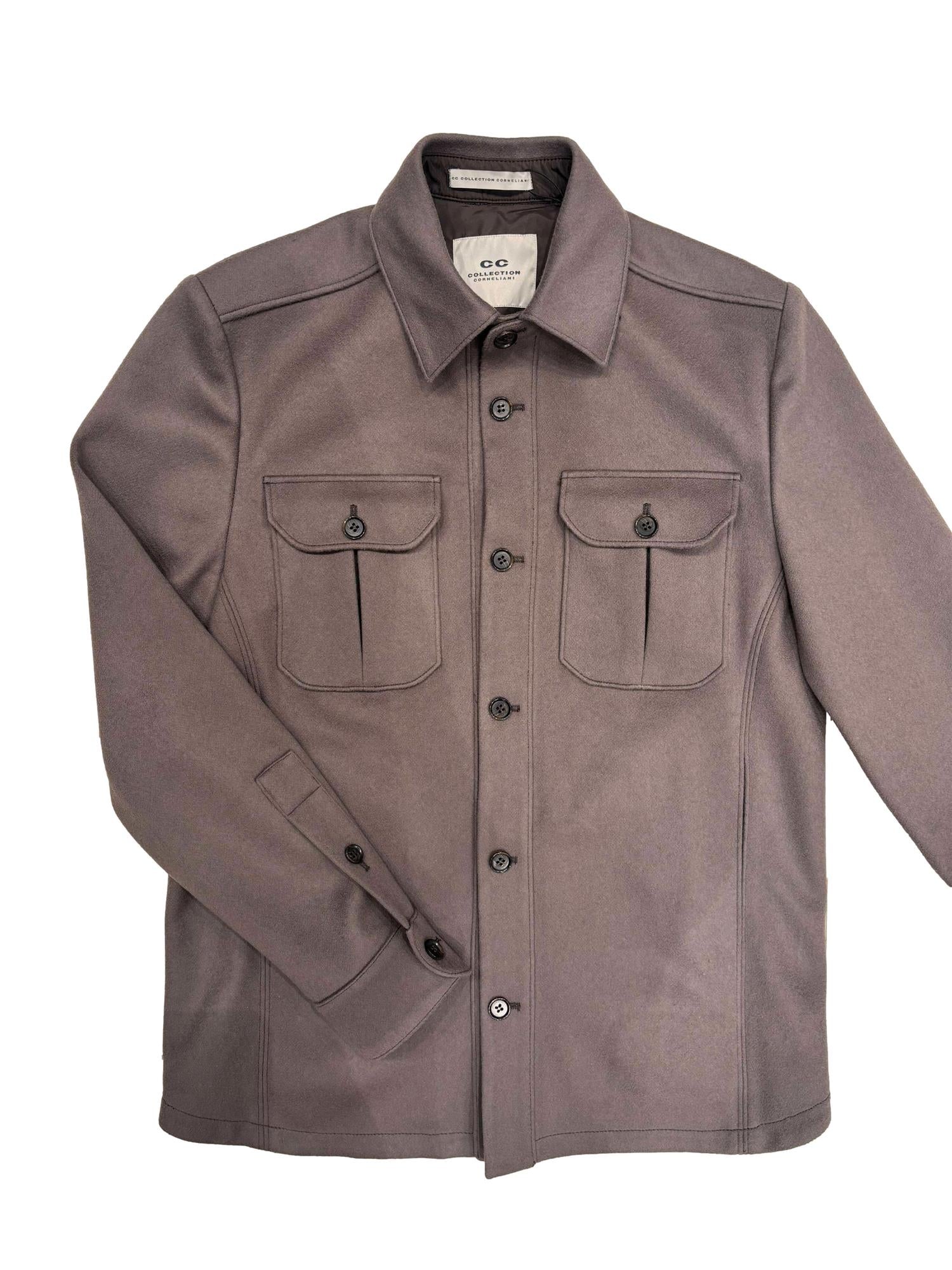 CC Collection Corneliani Facon Blouson Shirt jacket Skjorte Brun - chrismoa.no